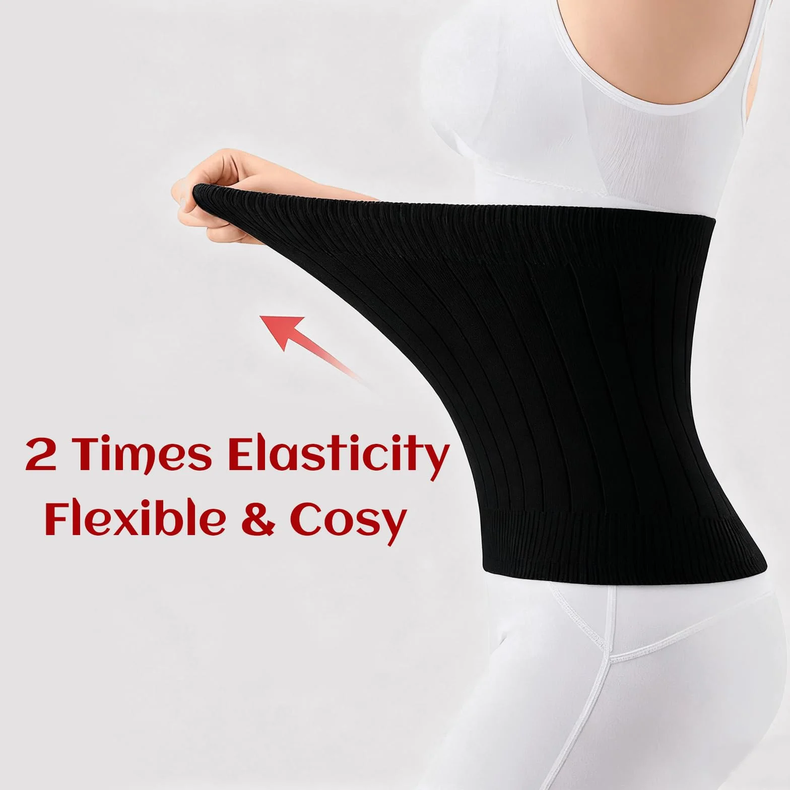 Faja Térmica, Haramaki, Cinturón Lumbar, Caliente Y Protección Contra El Frío, Grueso Y Con Forro De Pelo, Adecuado Para Mujeres, Hombres Y Personas Mayores (Negro, 30 * 30 Cm)