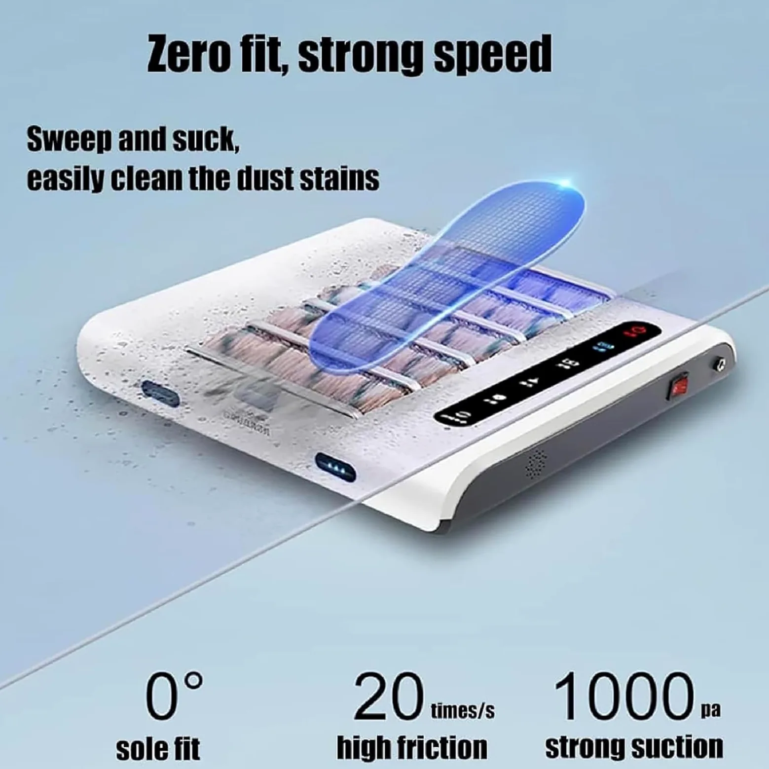 Pulidora eléctrica de zapatos, máquina de limpieza totalmente automática de 1000 Pa, limpiador de suela sin agua de 260 RPM para hogar, oficina, hoteles, uso comercial