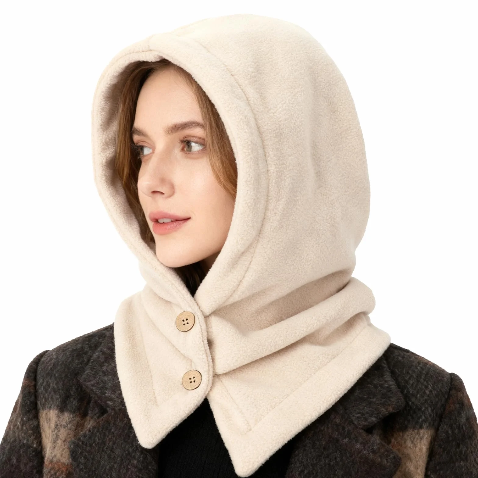 TAGVO Térmicos Pasamontañas Balaclava Unisex,Prueba de Viento Bufanda con Capucha Suave 2 en 1 Calentador de Cuello con Capucha,Clima Frío Gorro Cálido de Invierno Mujeres Hombres Deportivas Compras