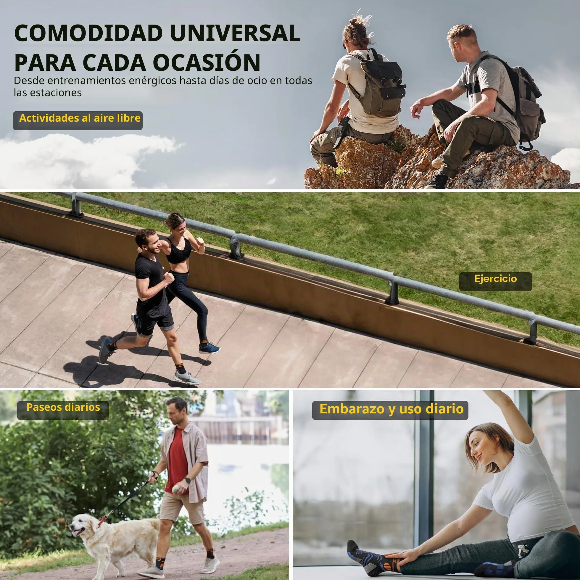 CAMBIVO Medias Compresion Cortos Mujer Hombre 2 Pares, Calcetines Deporte, Medias de Compresión, Calcetines Tobilleros Antiampollas Transpirable para Fascitis Plantar, Varices Running Avion Enfermera