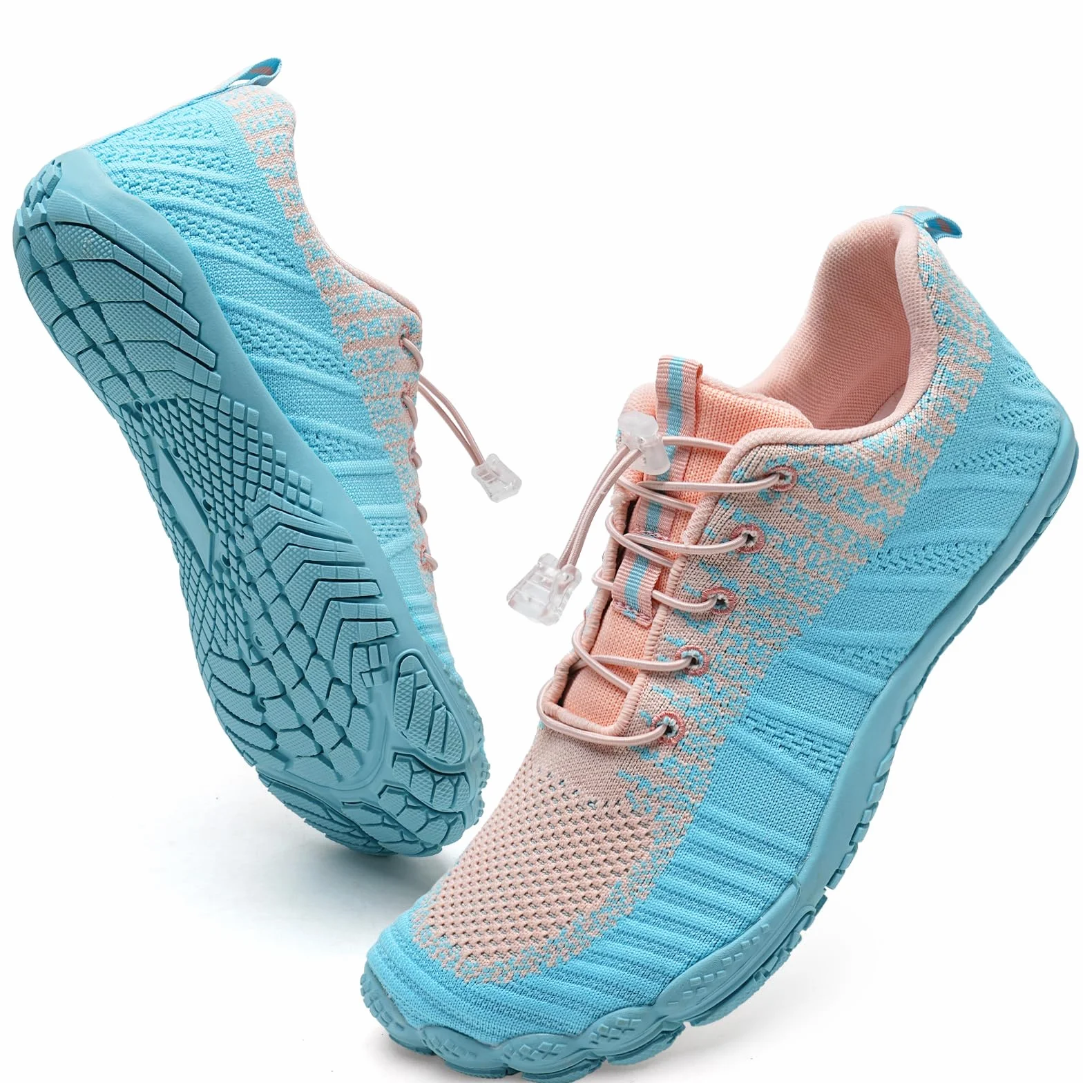 WateLves Zapatos de agua para hombre y mujer, calcetines de playa, transpirables, anchos, para nadar al aire libre, caminar, antideslizantes, para piscina, senderismo, kayak, buceo, surf, A-rosa/azul,