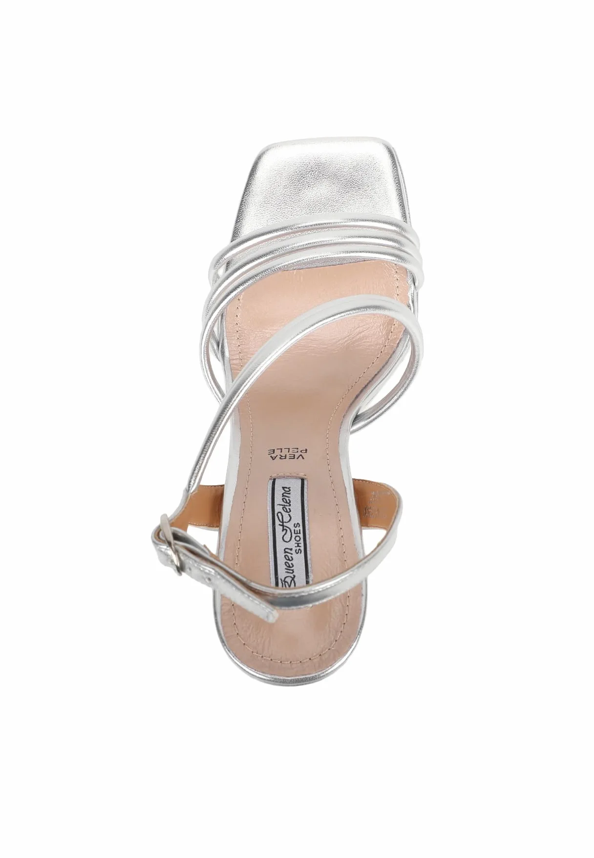 QUEEN HELENA Sandalias Elegantes con Tacón Aguja Zapatos de Banda Cruzada de Mujer ZM9627