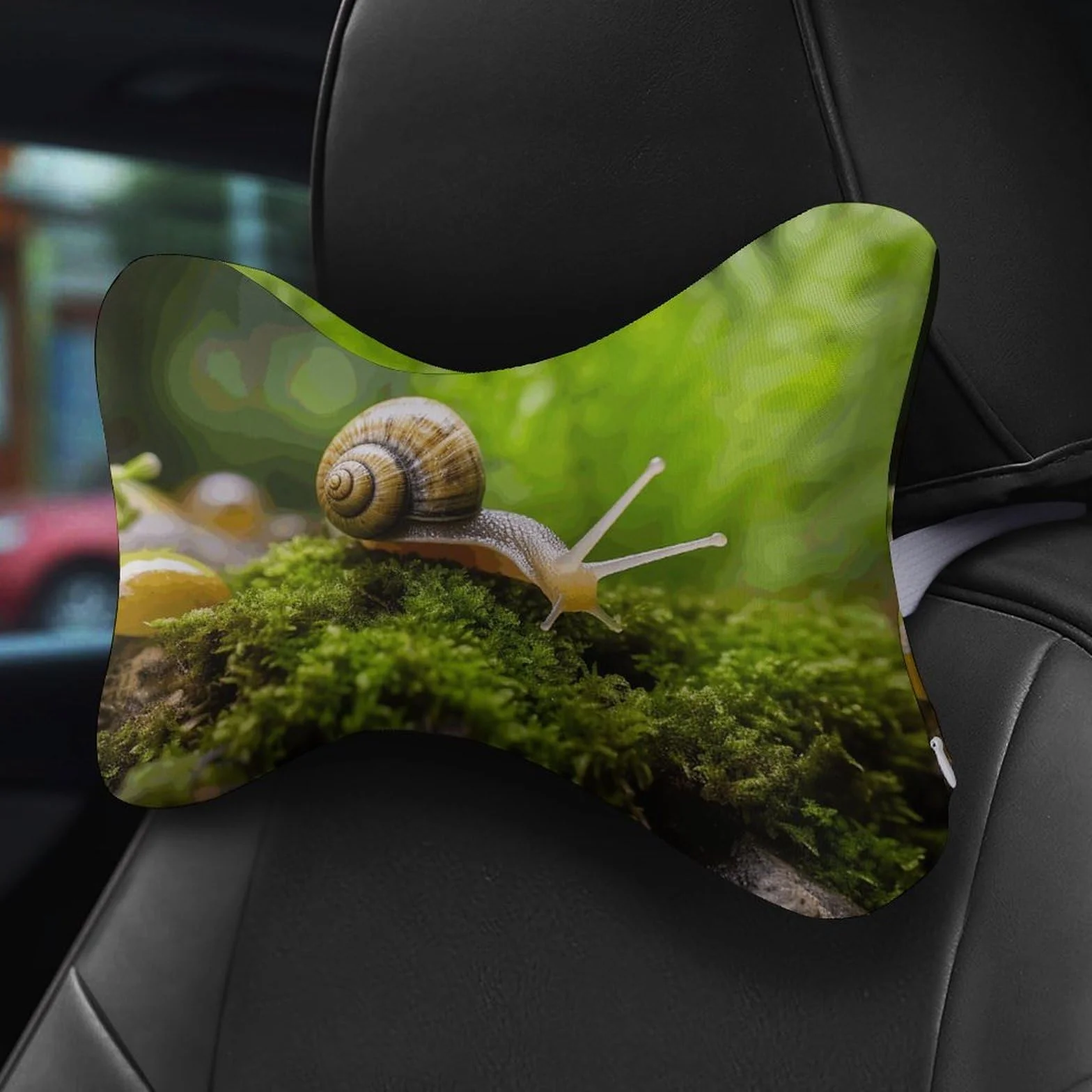 Almohada de caracol para gatear, núcleo de almohada de espuma viscoelástica, cojín, proporciona apoyo para el cuello, almohadas de coche para viajes y oficinas en casa.