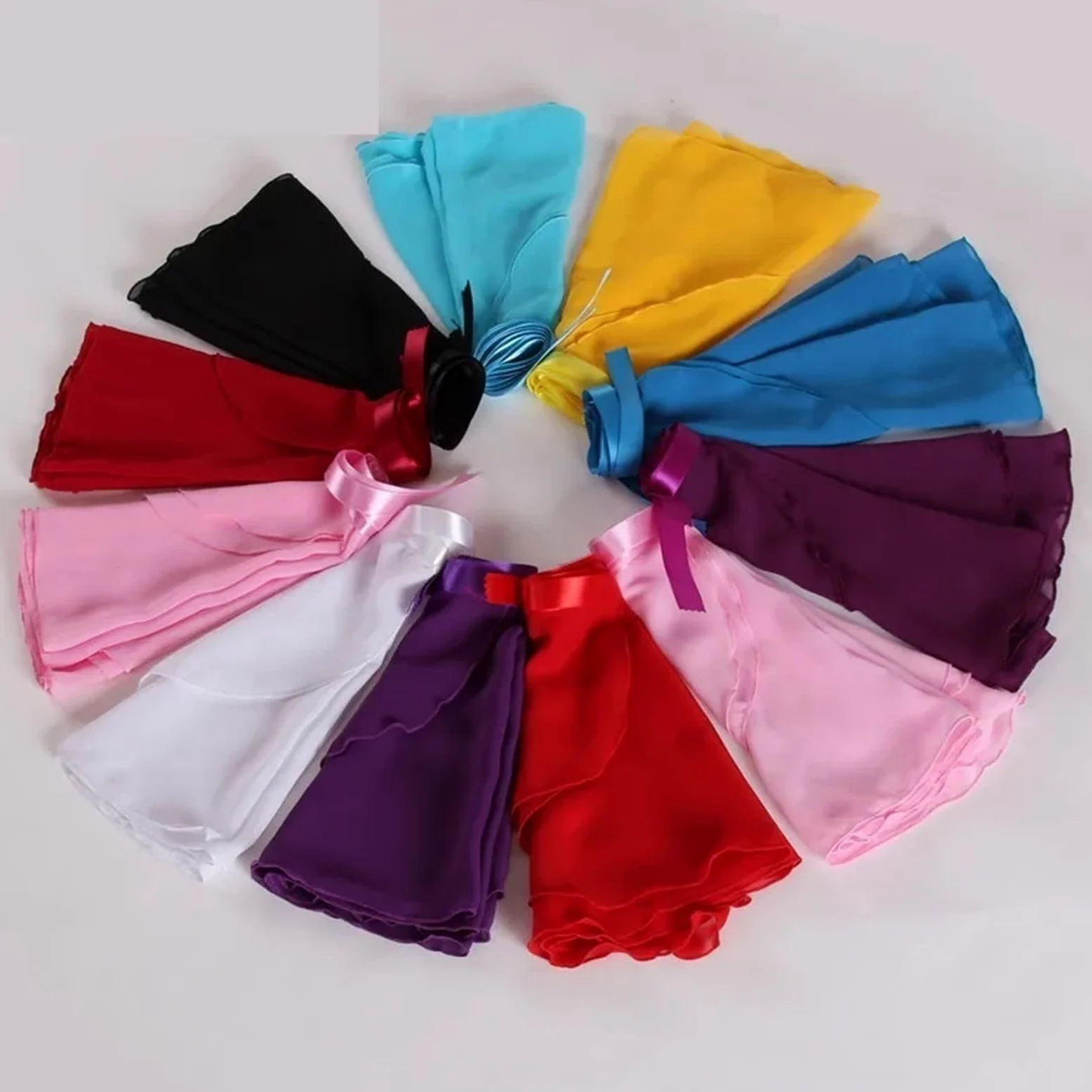 2 uds. Falda de Ballet for mujer, falda envolvente gasa for, baile for práctica Para Mujer
