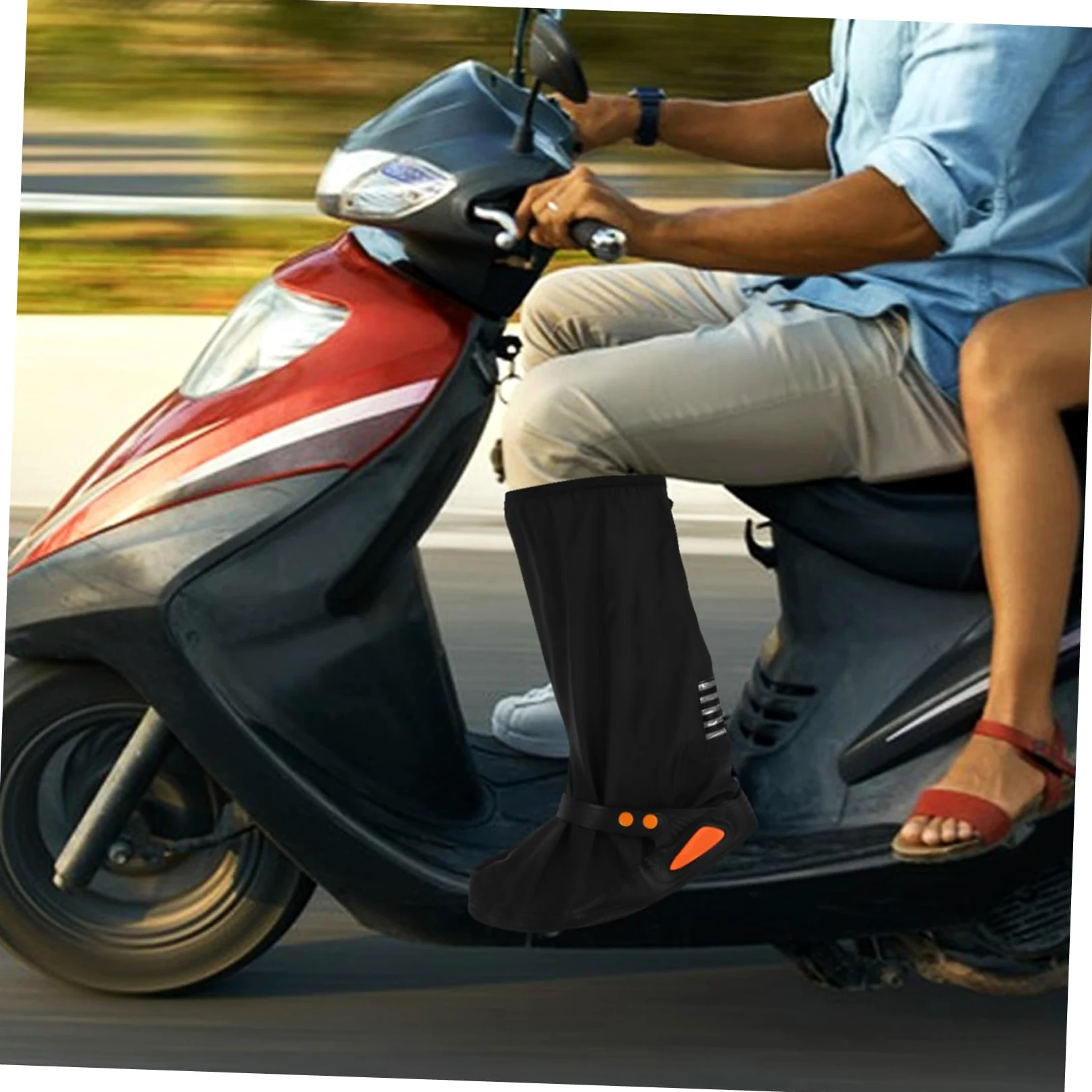 cubrezapatos a Prueba de Lluvia cubrebotas para Mujer Protector de Zapatos de Motocicleta protección contra la Lluvia y la Nieve de polivinilo Negro