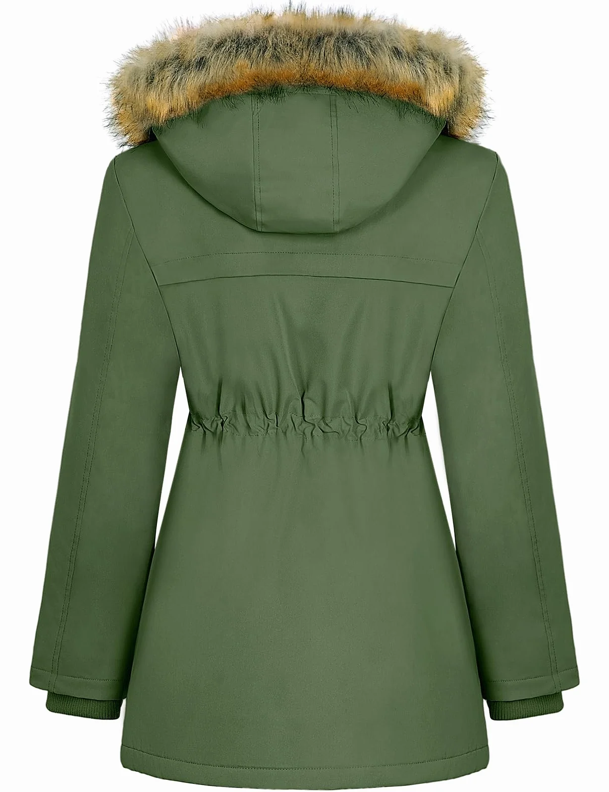 Xnova Abrigos Parka Mujer Invierno Forro Polar Chaquetas Impermeable Largo Chaquetones Térmica Cremallera Capucha Pelo Sintético Cazadora Cálido Gruesa