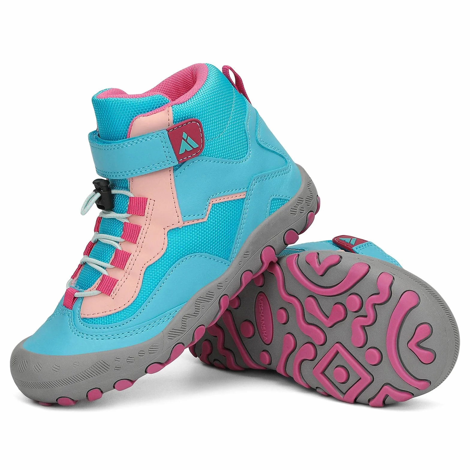 Mishansha Botas de Senderismo Niño Niña Zapatos de Trekking Antideslizante Ligero Zapatillas de Montaña Cómodos Exterior, Cielo Azul 38 EU