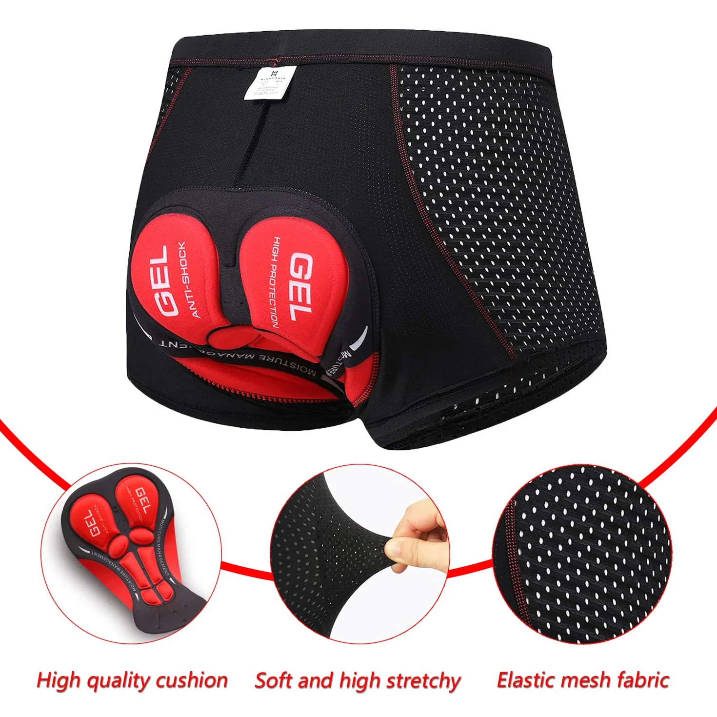 Pantalones Cortos de Ciclismo para Hombre Bicicleta Ciclismo Ropa Interior Pantalones Cortos Rspirables y Ligeros con 3D Gel Acolchado MTB Bicicleta Pantalones Cortos
