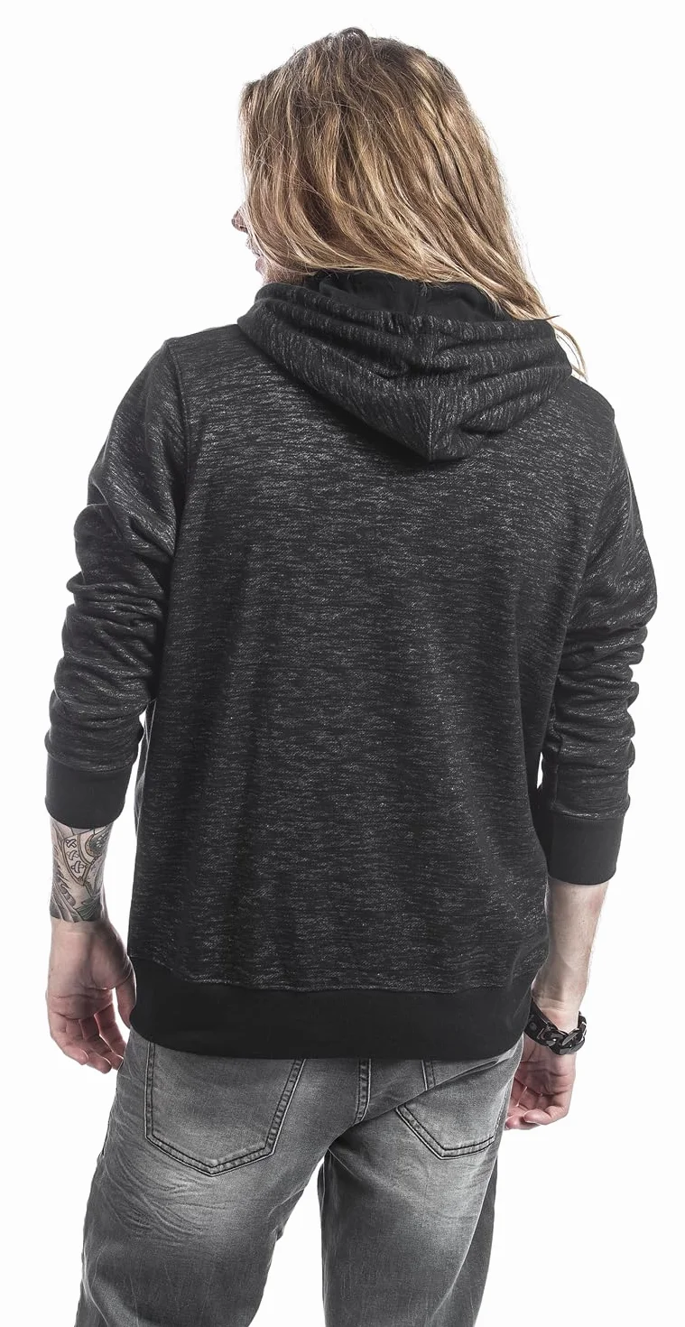 EMP Hombre Chaqueta Gris Oscuro con Capucha Black Premium