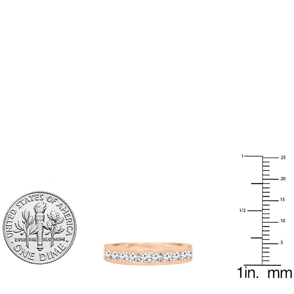 DazzlingRock Collection 10 quilates oro rosa redonda H-I Diamante cultivado en laboratorio
