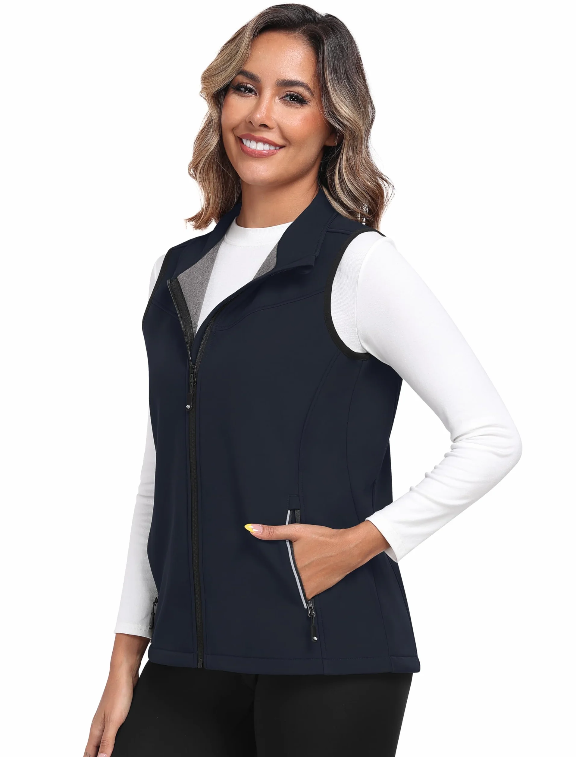 MoFiz Chaleco Ligero Softshell Mujer Chaqueta sin mangas Softshell Acampada Marcha