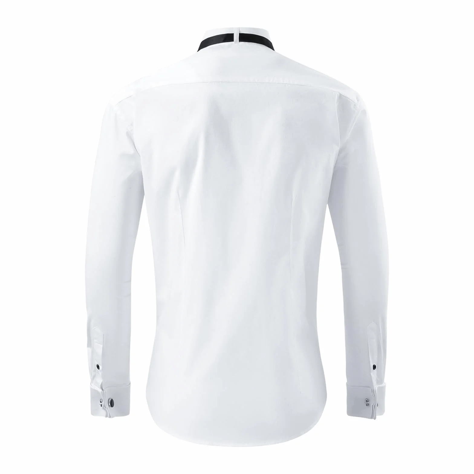 Gollnwe Camisa de Esmoquin para Hombre, Cuello de ala, puños franceses con Gemelos y Pajarita