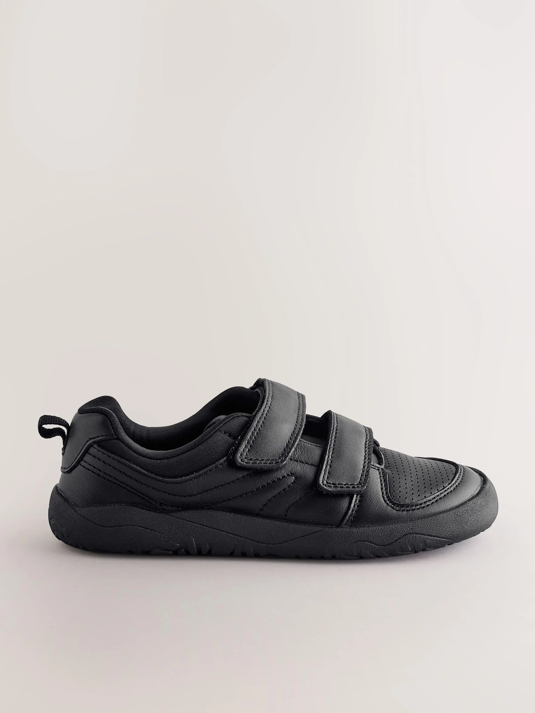 NEXT Niños Zapatos Escolares Barefoot Piel 2 Tiras Cierre Toque