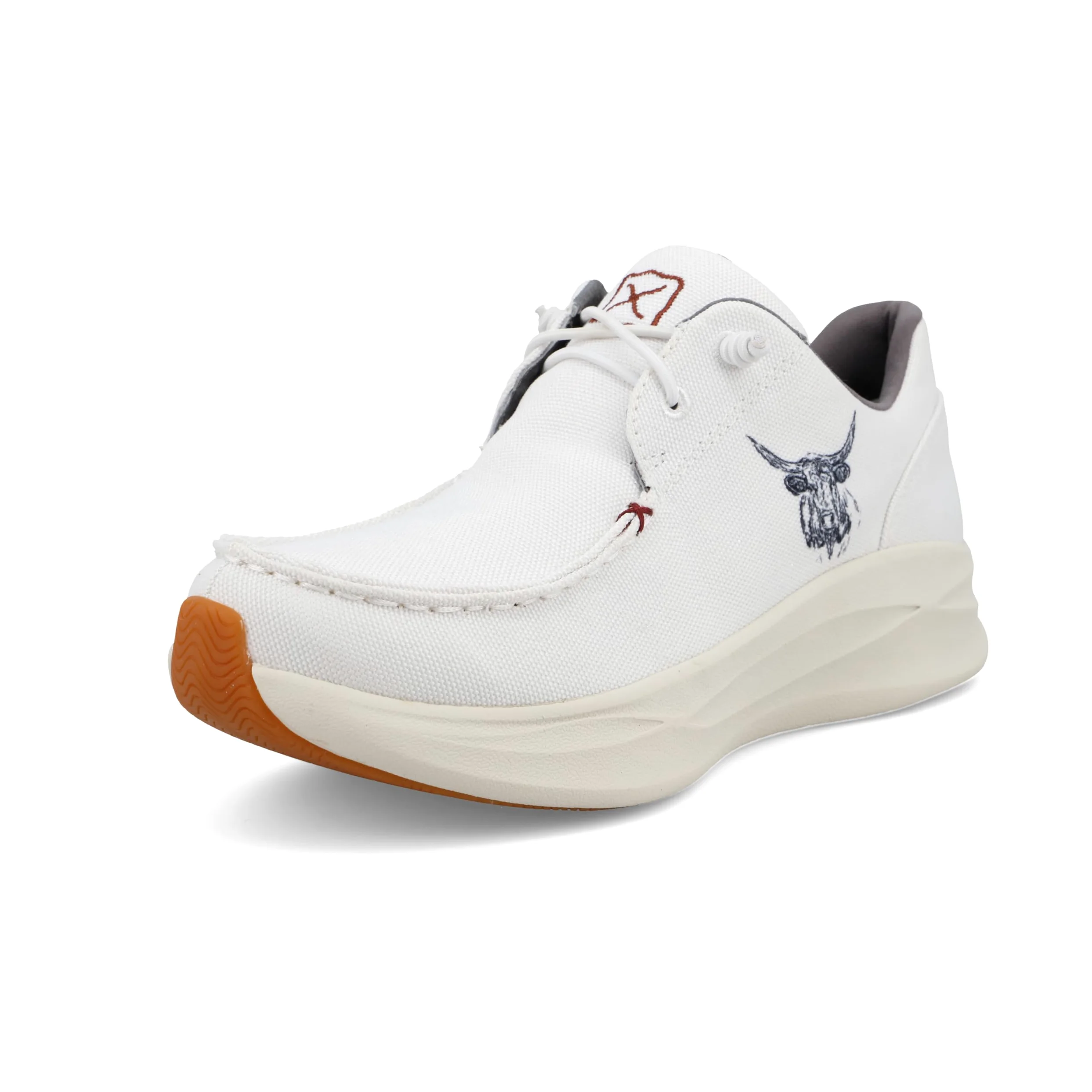Twisted X Feather X, Mocasín Mujer, Blanco y Negro, 37.5 EU Ancho