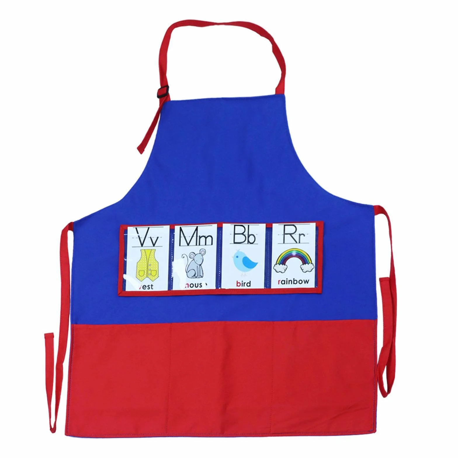 Delantal de de fieltro vívidamente agradable para la piel con bolsillos para la enseñanza cuentos en el aula, delantal bricolaje, narración cuentos,