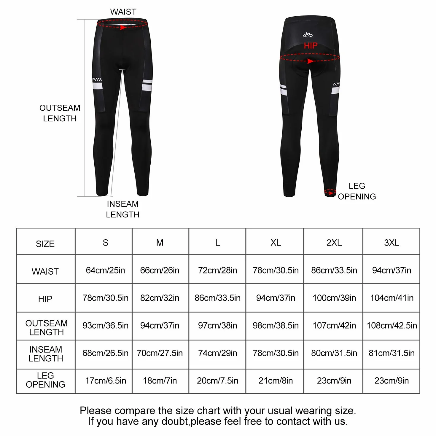 INBIKE Pantalones Largo Ciclismo Hombre 3D Gel Acolchado Bicicleta MTB Ciclista