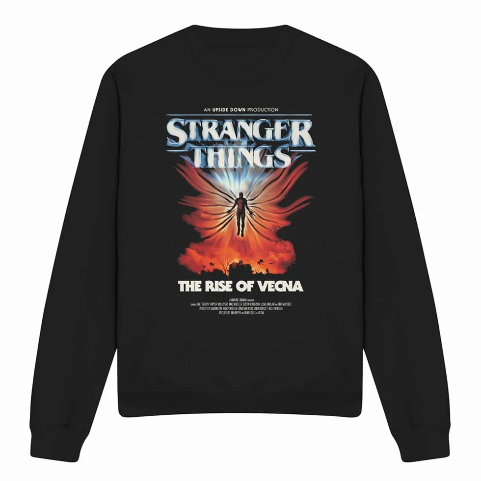 Stranger Things Vecna Rise Poster Sweatshirt Black Unisex Adulto