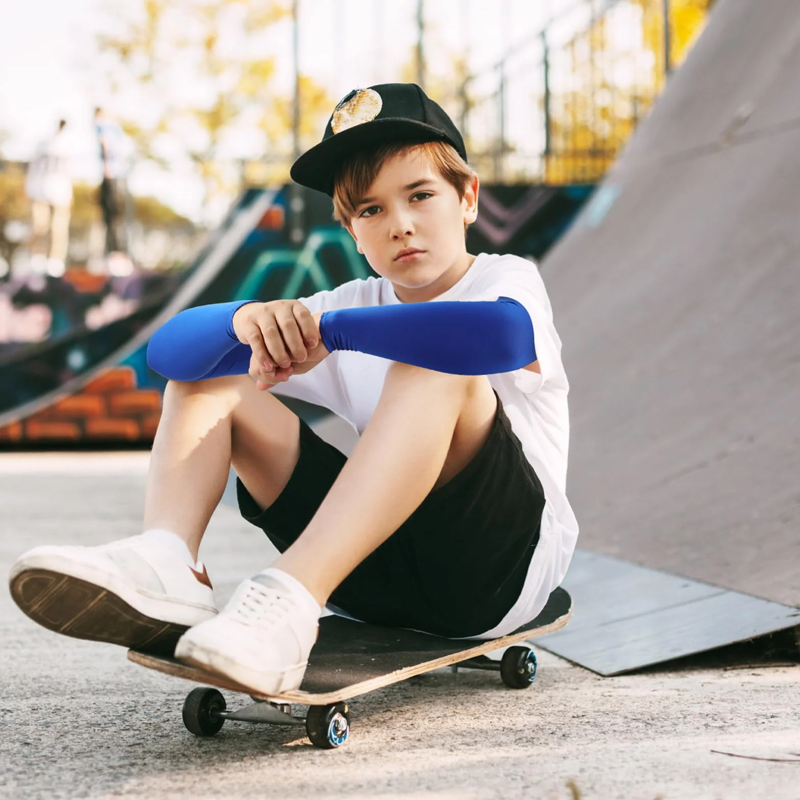 Mangas de compresión para niños Xuhal 10 pares UV protección solar fútbol béisbol