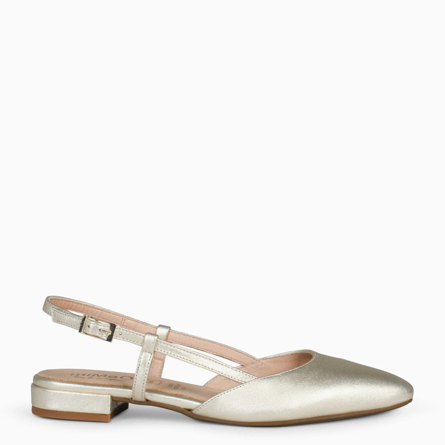 miMaO. Zapatos Comodos tacón bajo Elegantes Destalonados de Piel para Mujer. Hecho en España