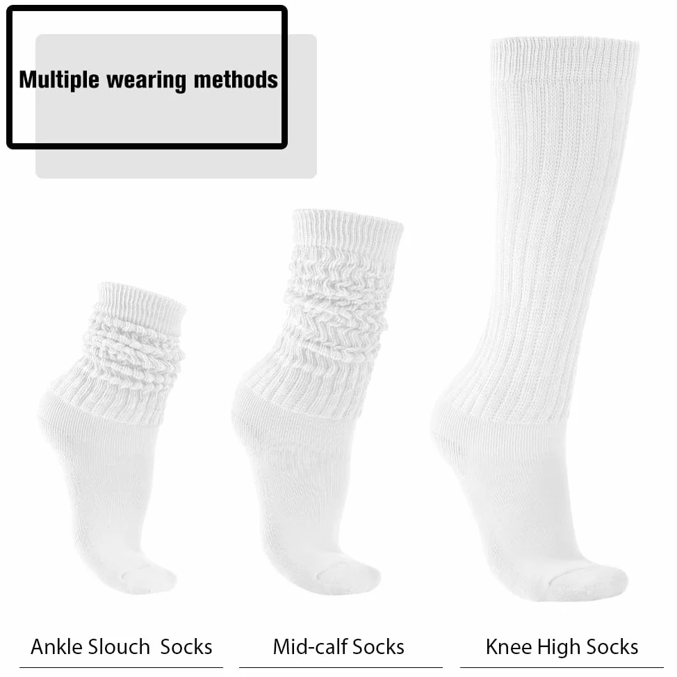 Calcetines altos hasta la rodilla para mujer y hombre, paquete de calcetines largos de neón