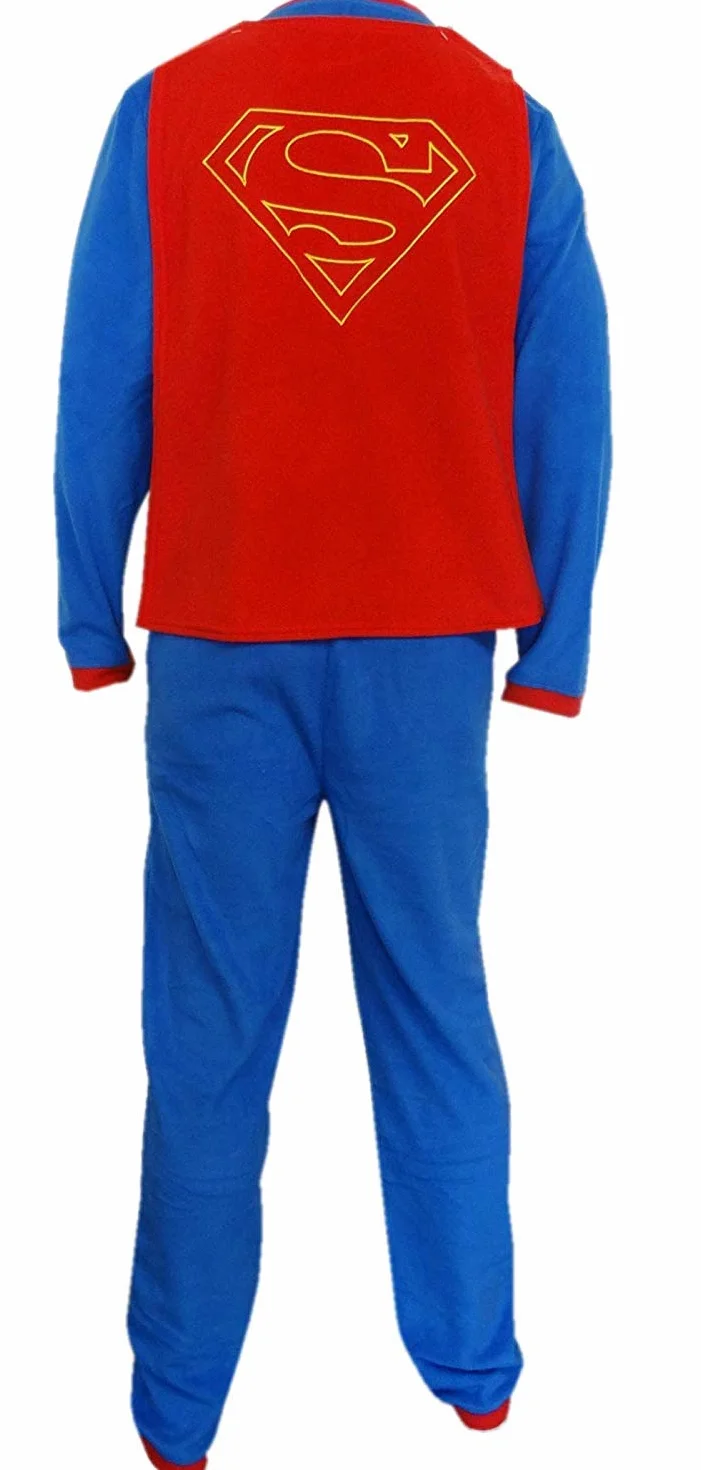 Disfraz de Superman DC Comics para adultos, pijama para cosplay