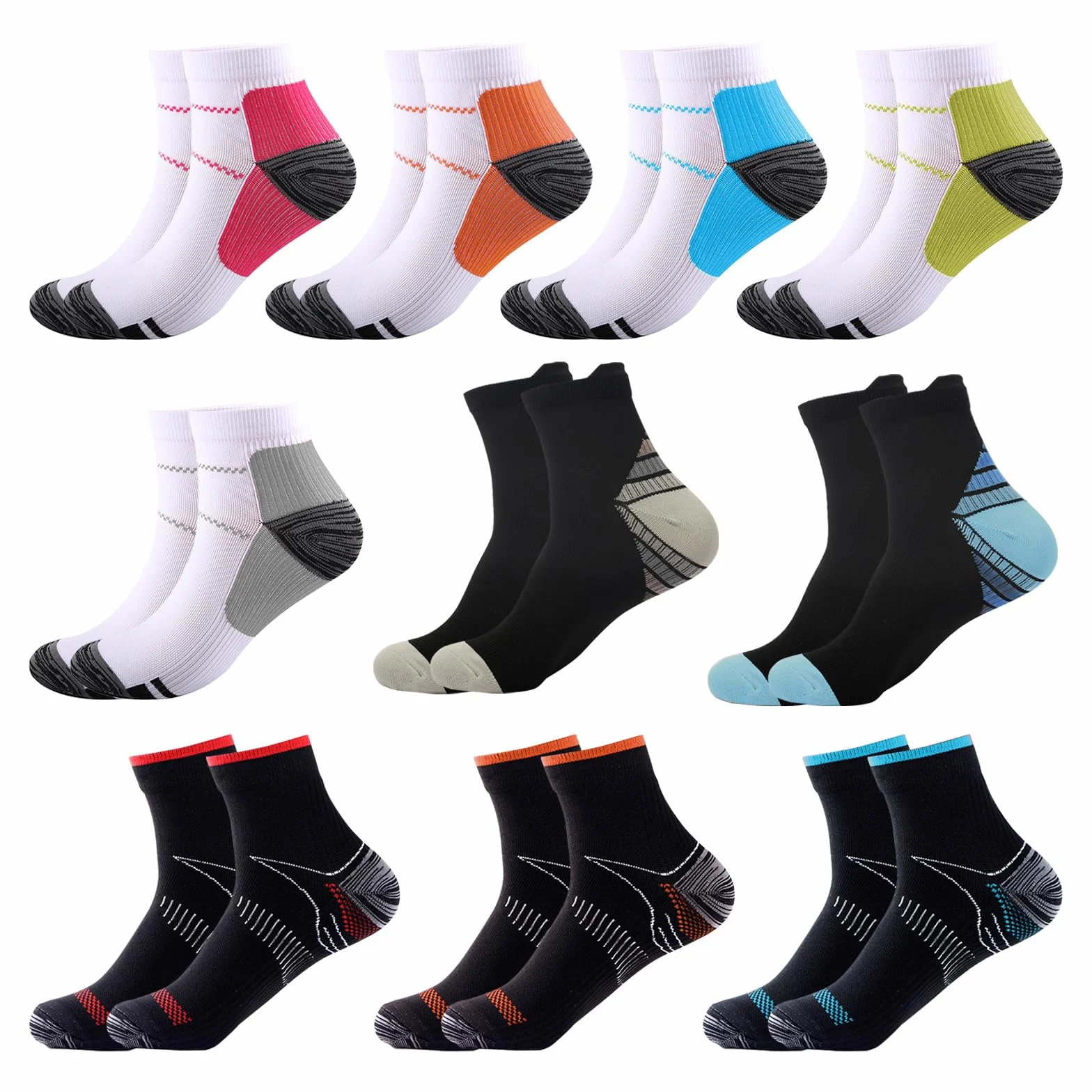 Calcetines de Compresión para Hombre/Mujer, Deportivos para Fascitis Plantar