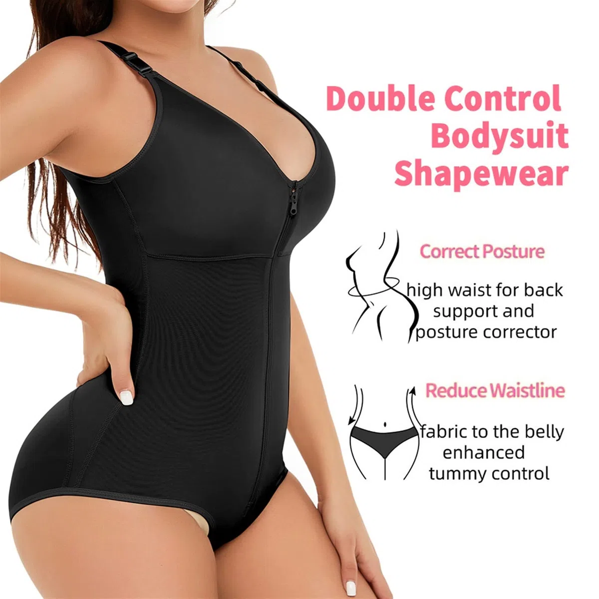 MMRTDJDR Body para Mujer Fajas De Control De Abdomen Faja Postquirúrgica Body Faja Levantador De Glúteos De Talla Grande,Natural-Medium
