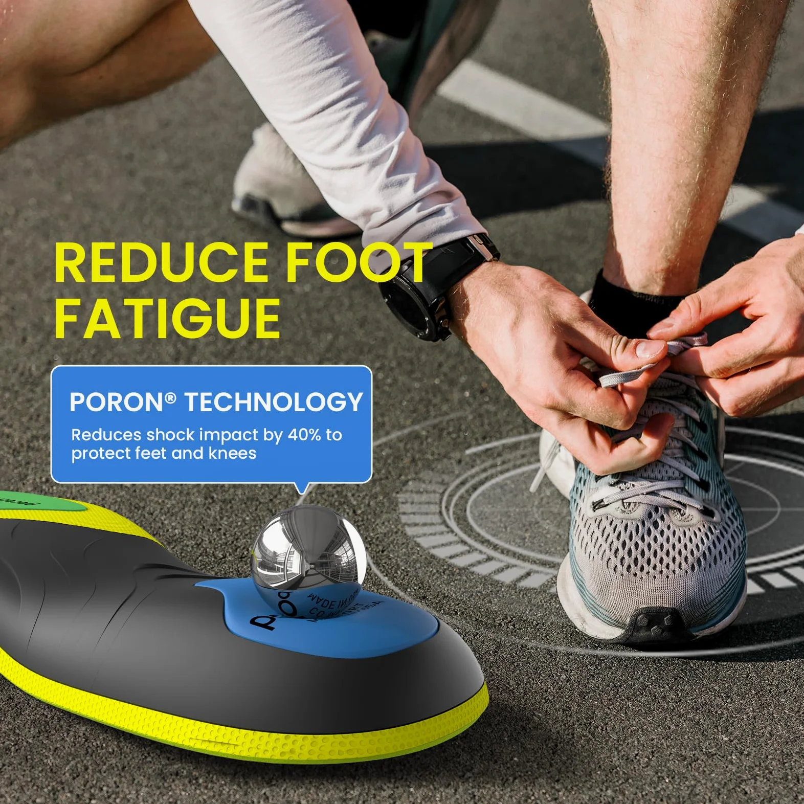 Welnove Plantillas deportivas profesionales para correr, insertos de soporte de arco mediano para fascitis plantar para hombres y mujeres, insertos ortopédicos para zapatos, talla M