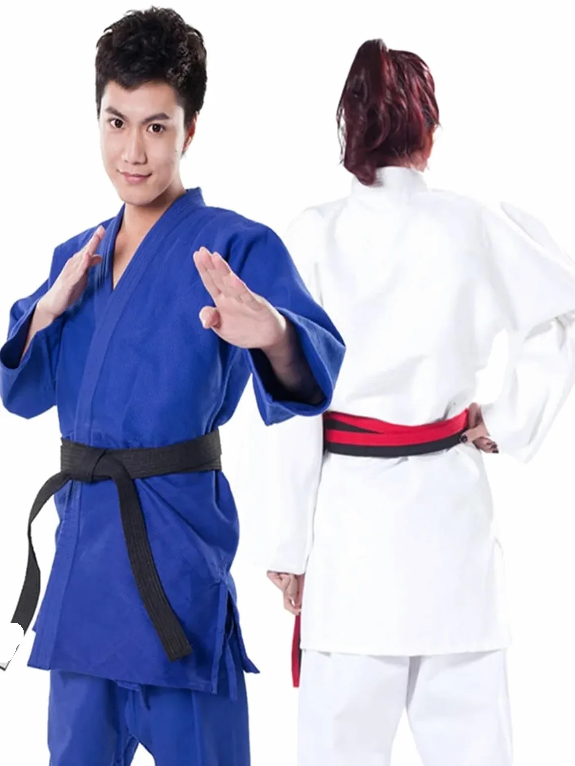 Traje De Judo Uniforme de artes marciales Judo Gi Kimono competición algodón blanco 450gsm tejido único