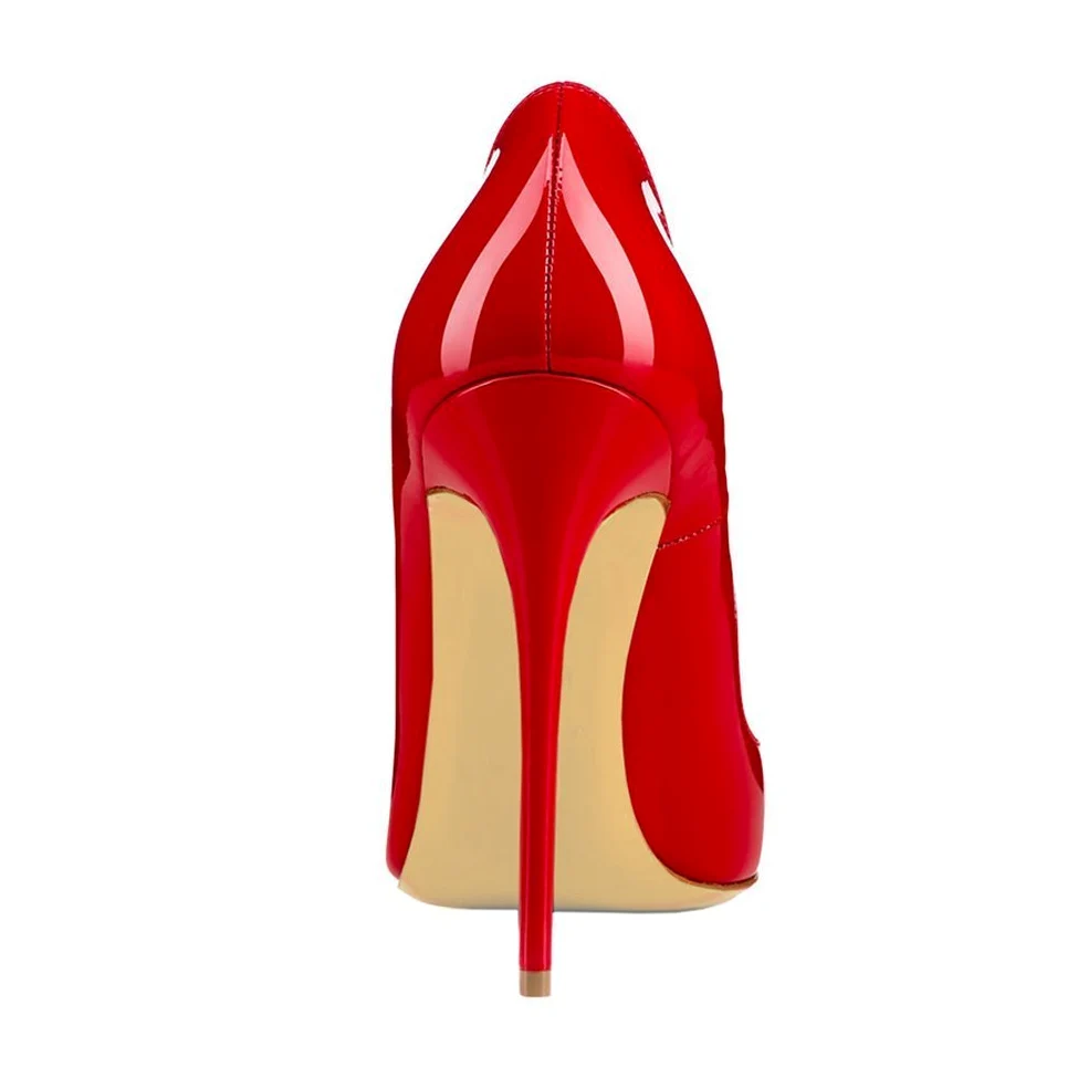 Lutalica W Zapatos de tacón alto de aguja, clásicos, de charol, puntiagudos, sexy, para fiesta, noche, boda