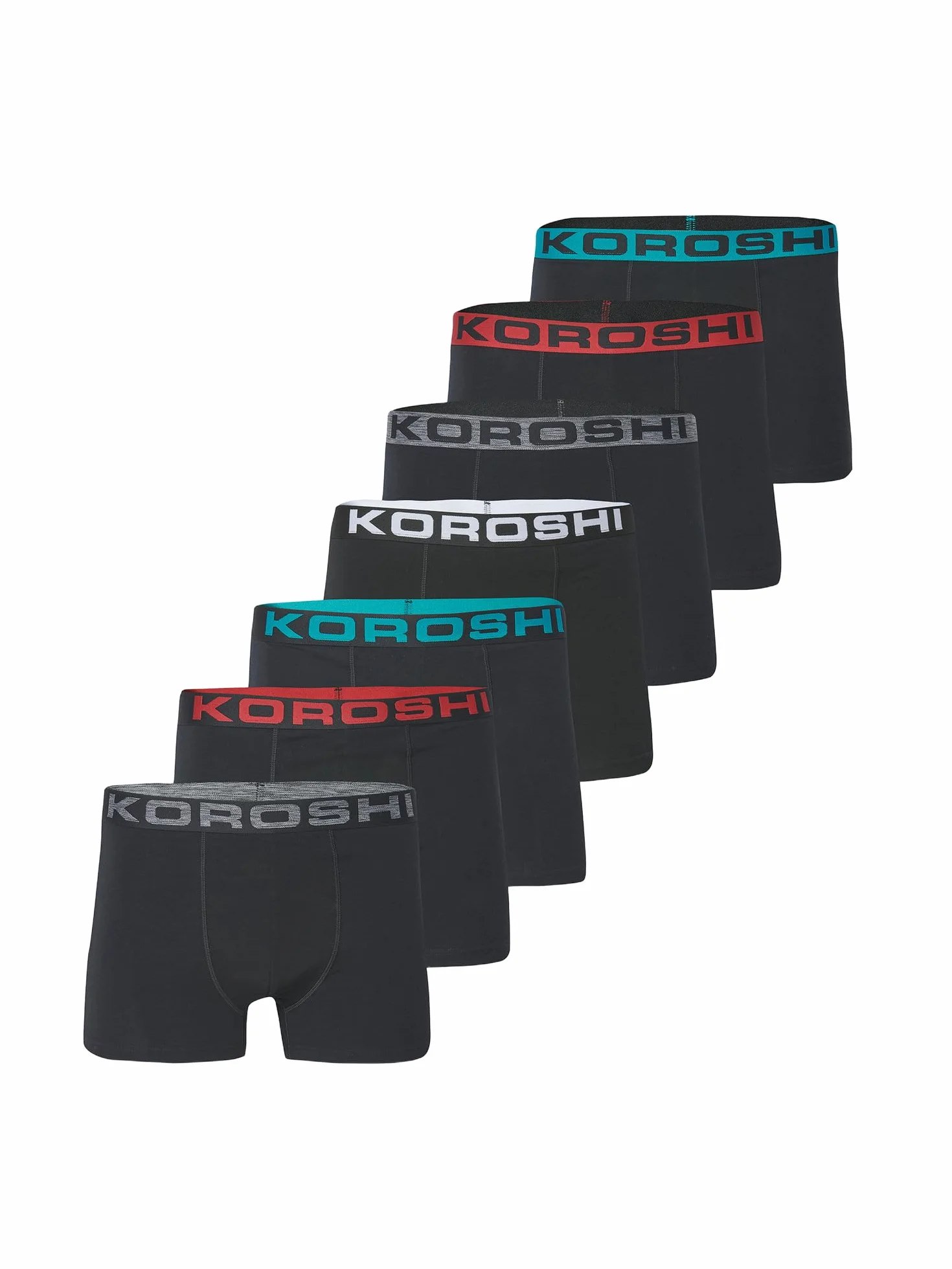 Koroshi Pack 7 Calzoncillos Bóxer Hombre Algodón Surtido