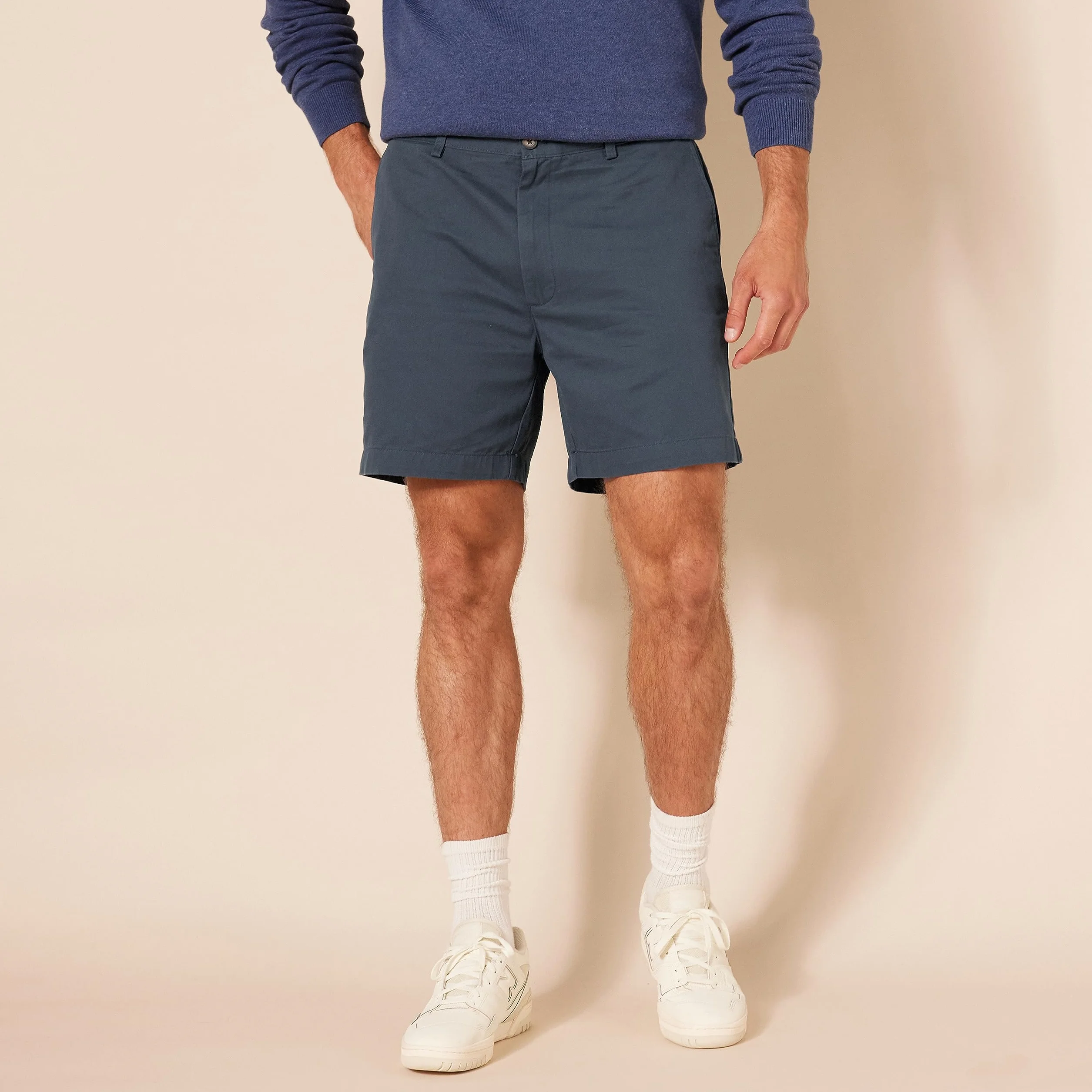 Amazon Essentials Hombre Pantalones Cortos Chinos de 18 cm con Corte Clásico