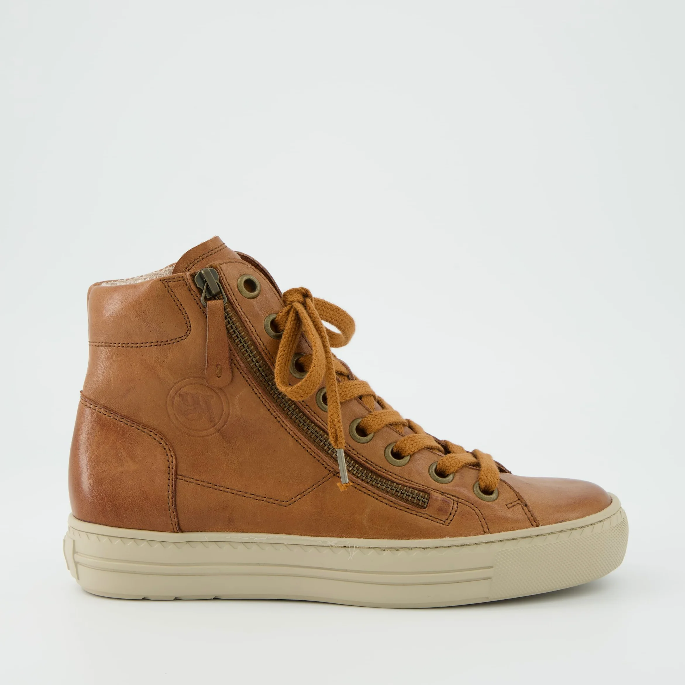 Paul Green Zapatillas para mujer 4024-350 en piel lisa, color marrón