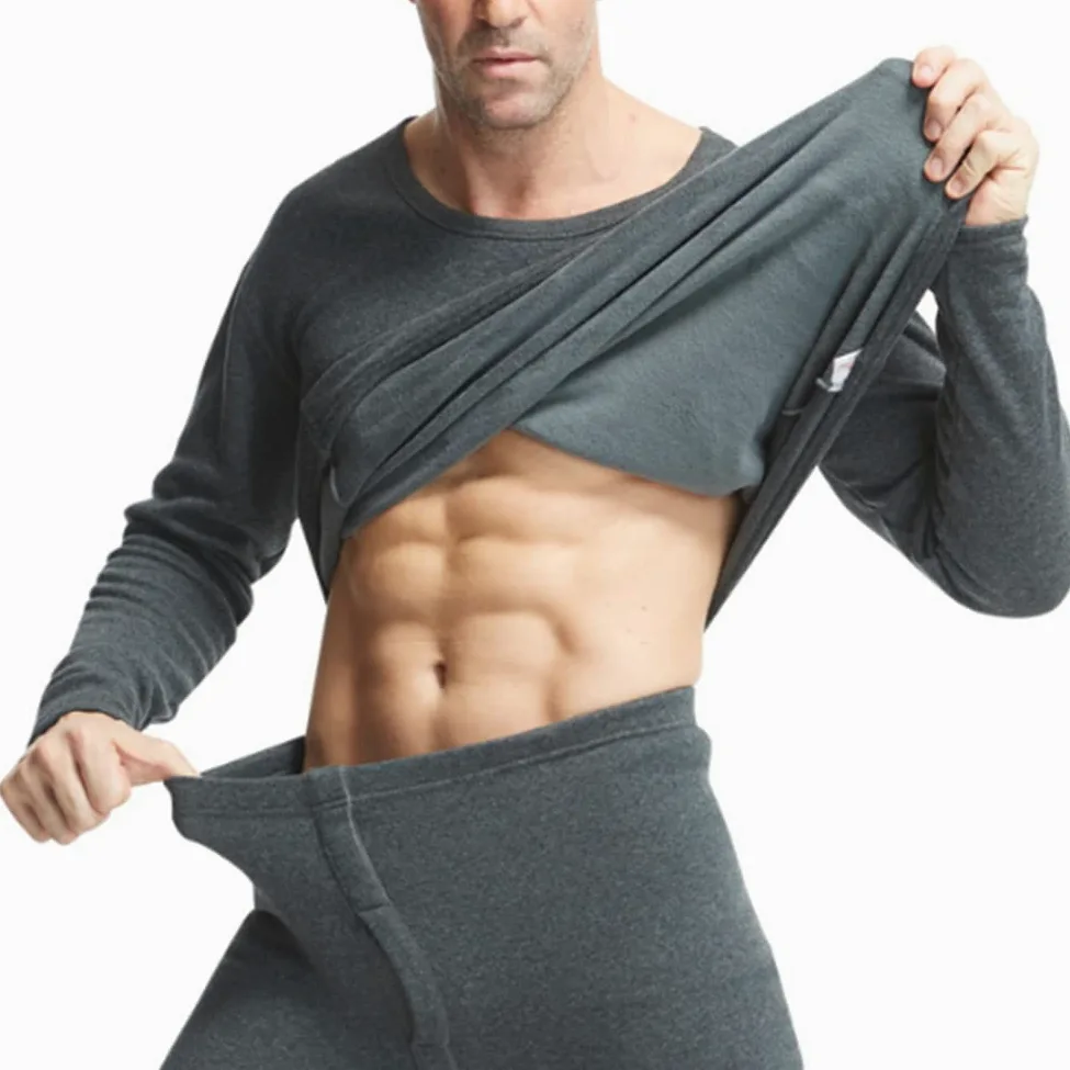 Conjuntos Térmicos para Hombre Thermal Underwear Set Ultra Soft Midweight Long Johns Top & Bottoms