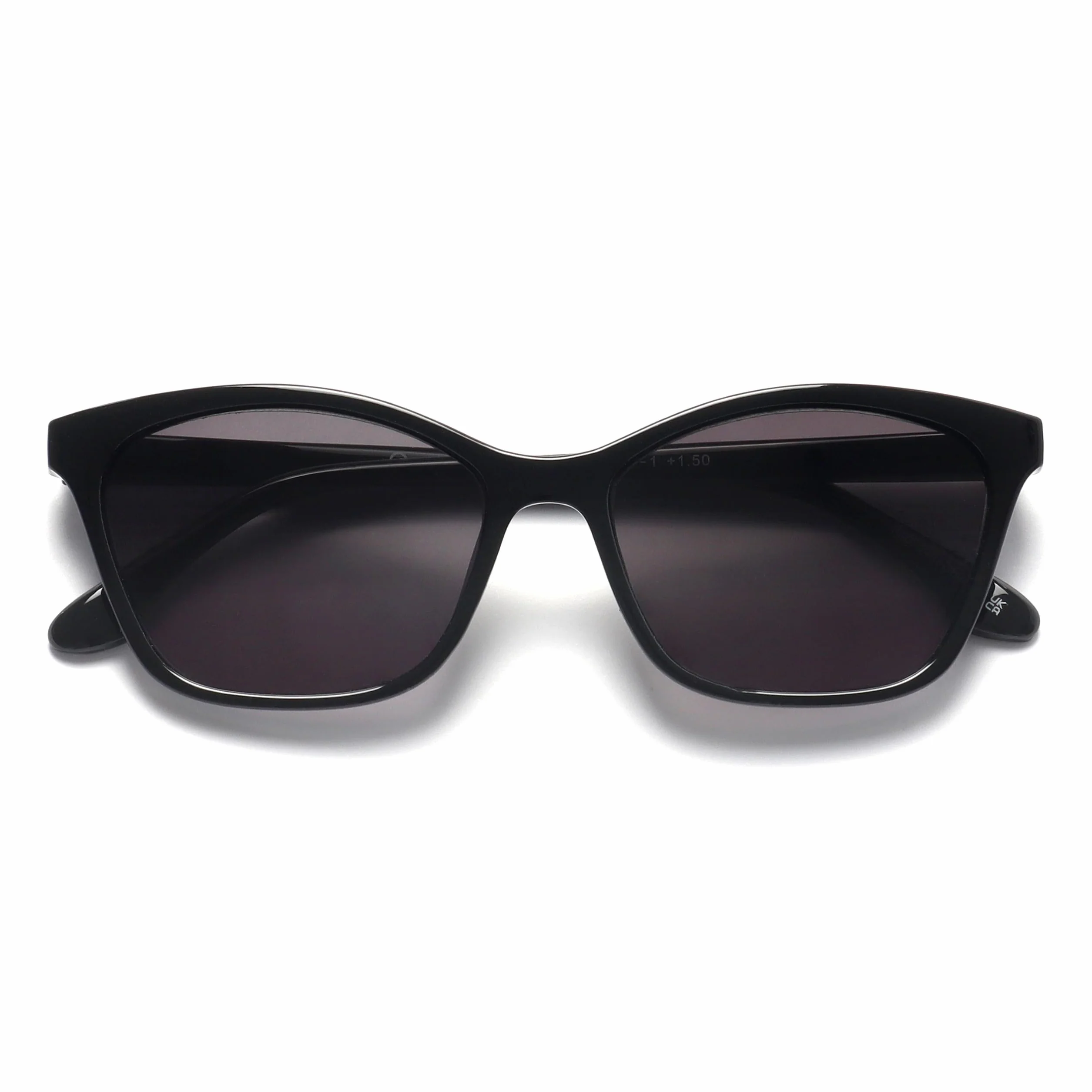 OPULIZE Gafas de Sol Montura Ojo de Gato Negro Bisagras de Muelle S59-1