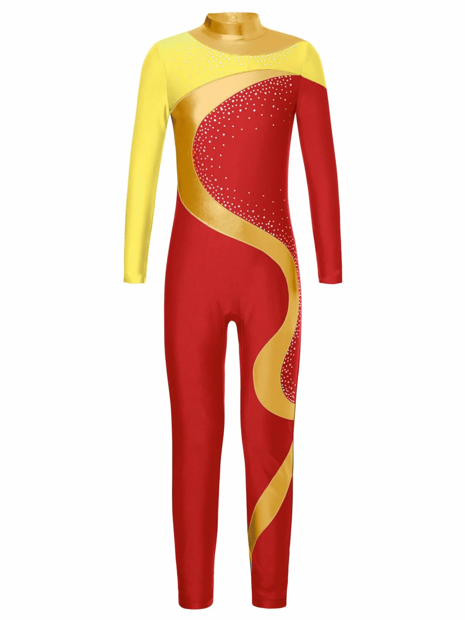 Oyolan Body De Danza Niña Mono Elástico De Gimnasia Rítmica Maillot Brillante De Patinaje Artistico Mono De Deportivo Fitness Yoga