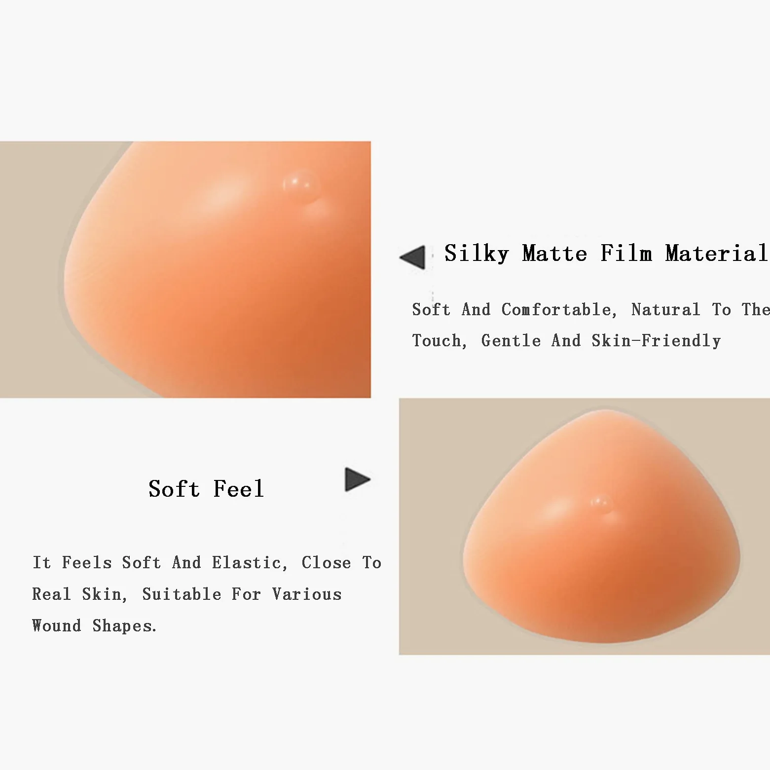 Almohadillas triangulares de silicona para el pecho, insertos para brasier de bikini, realzadores de pecho