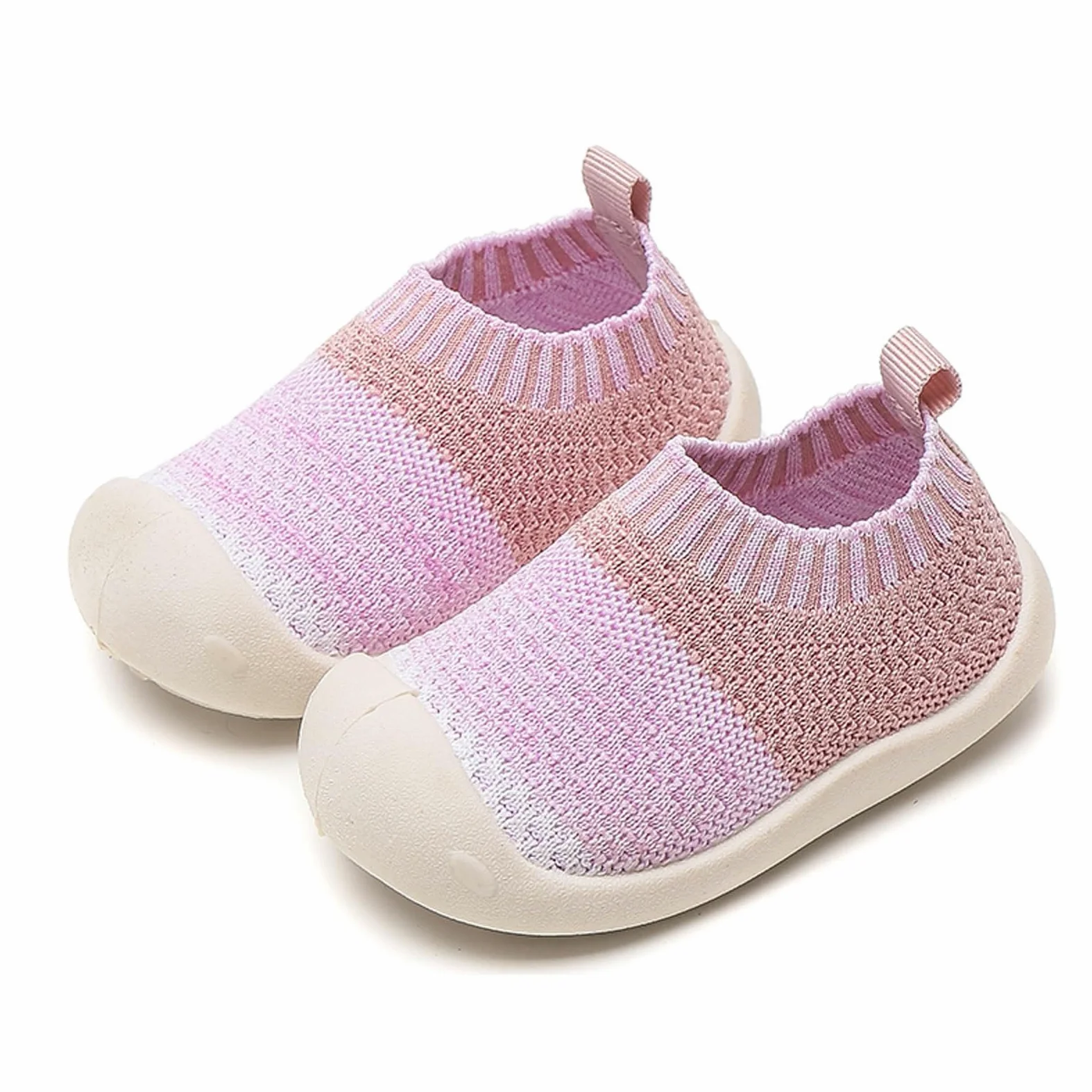 Zapatos para bebés niños y niñas Calcetines Transpirables Primeros Pasos Interiores Exteriores Botas Goma Antideslizantes sin Cordones
