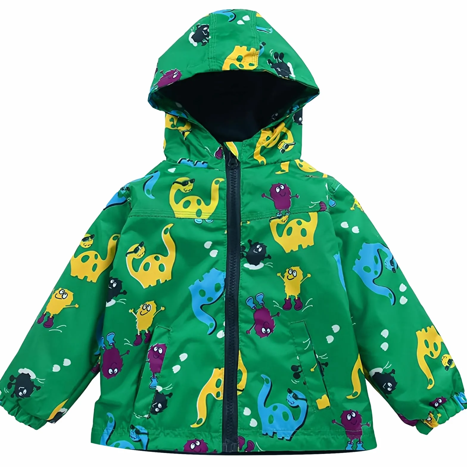 LZH Impermeable Chubasquero para Niño o Niñas, Dinosaurio Capa de Lluvia de Dibujos Animados con Capucha Chaqueta Pantalones Traje