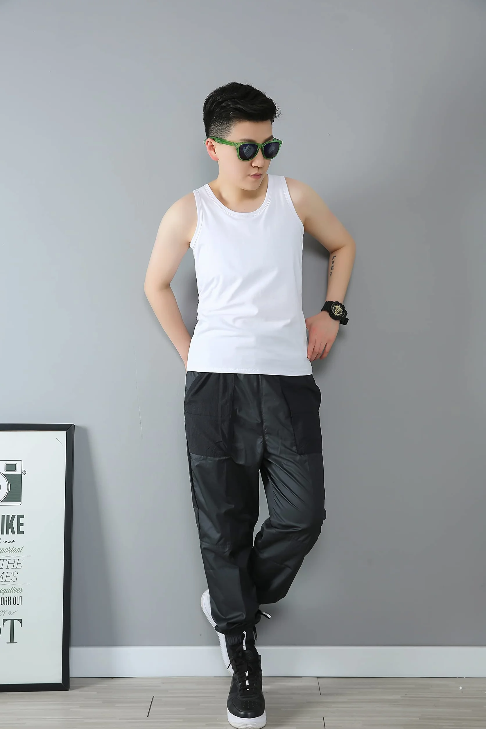 BaronHong Faja Tank Top Algodón Fuerte Banda Elástica