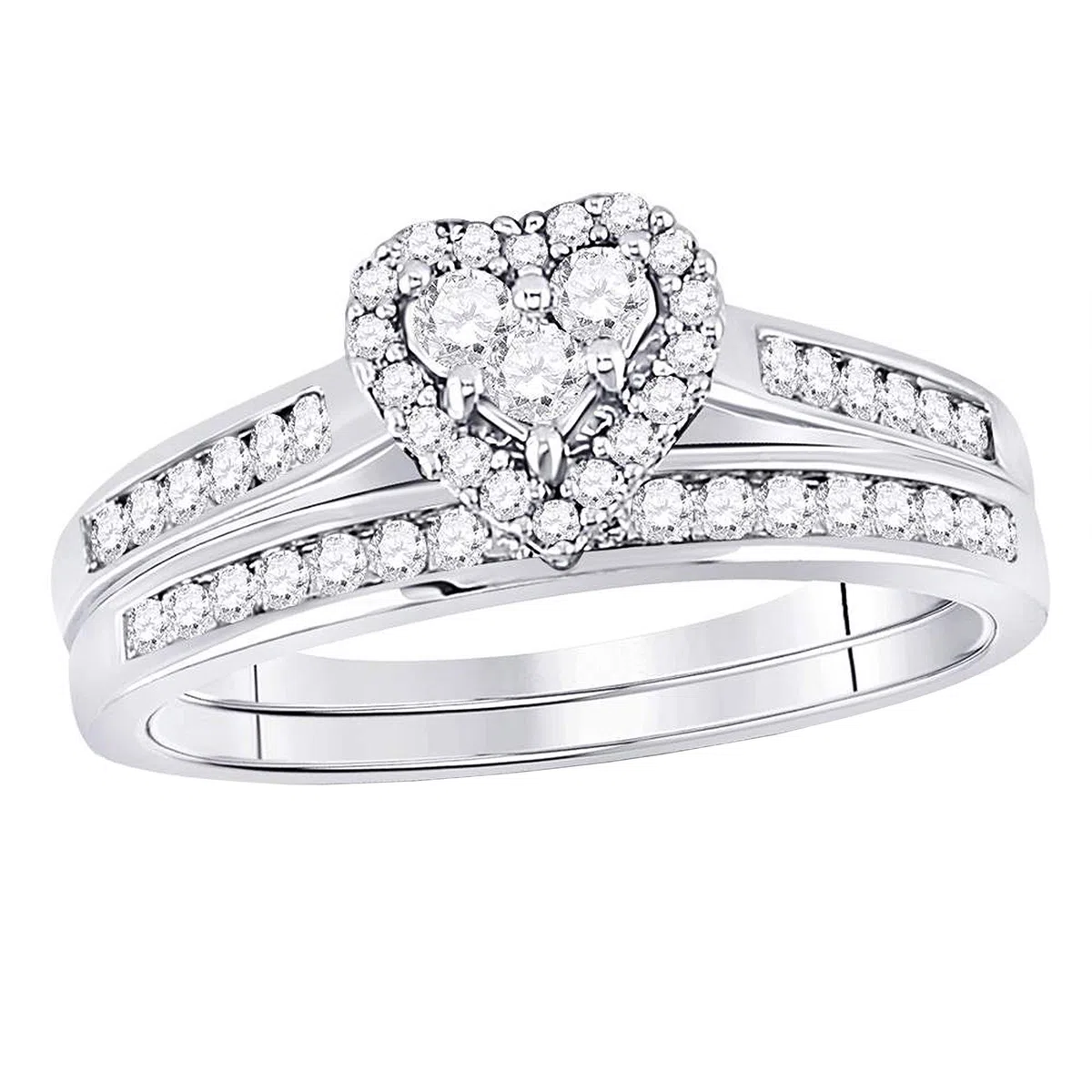DazzlingRock Collection Mujer 10 quilates oro blanco redonda H-I Diamond