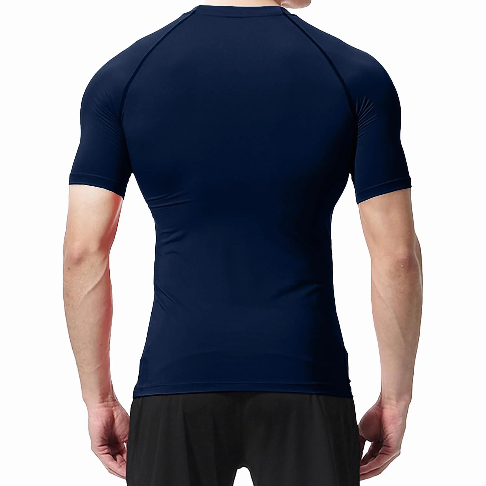 Camiseta Compresión Hombre Entrenamiento Deportes Manga Corta Camiseta Ciclismo Atlético Camisetas interiors Secado Rápido Tops Mallas Transpirables Base Deportiva de Gimnasio