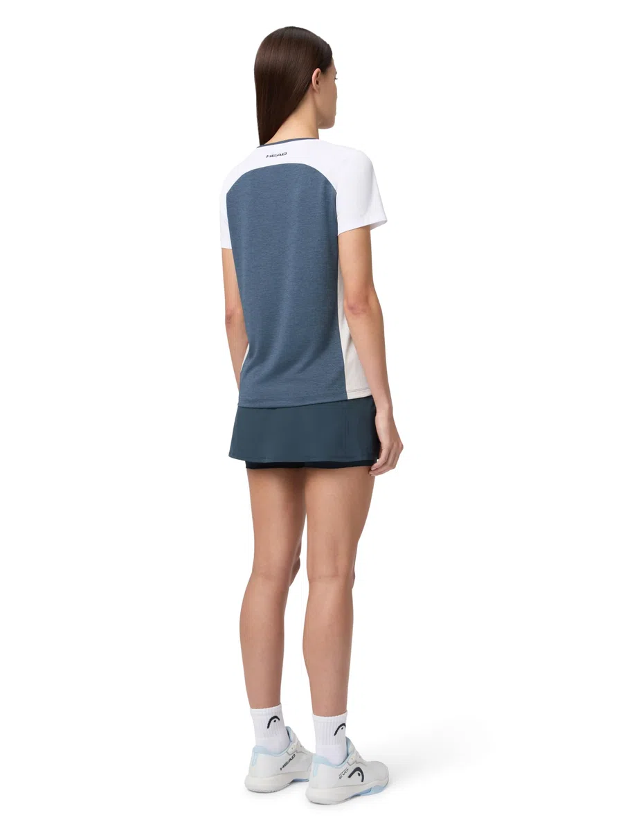 HEAD Play Tech Camiseta de Manga Corta Mujeres Azul Oscuro