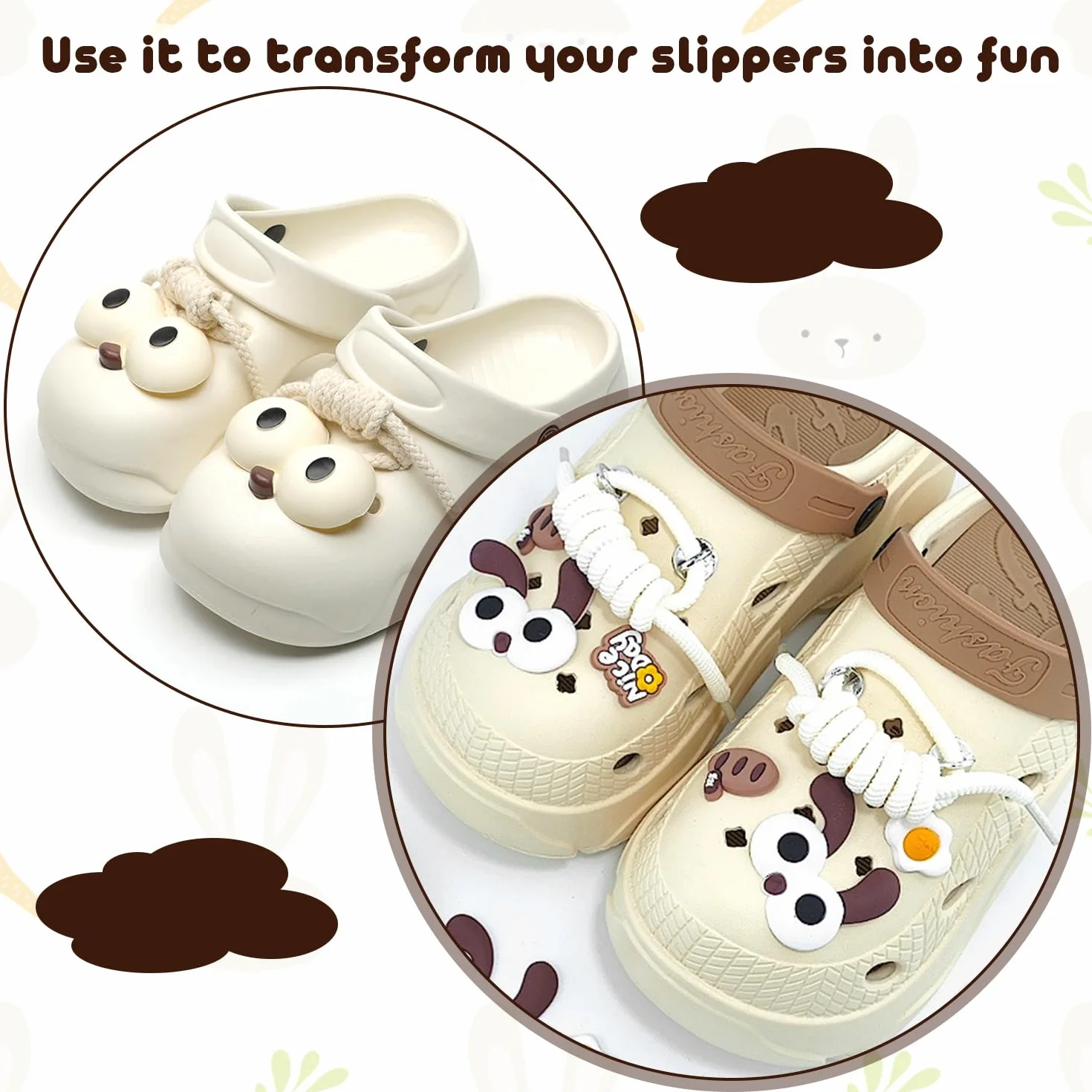 Adornos Zapatos, Shoe Charms, Encantos de Zapatos de PVC, Decoración de Zapatos Dibujos Animados Ojos Grandes 3D para Niños y Adultos, 14 Piezas Pins para Crocs, Bolsos, Pulseras