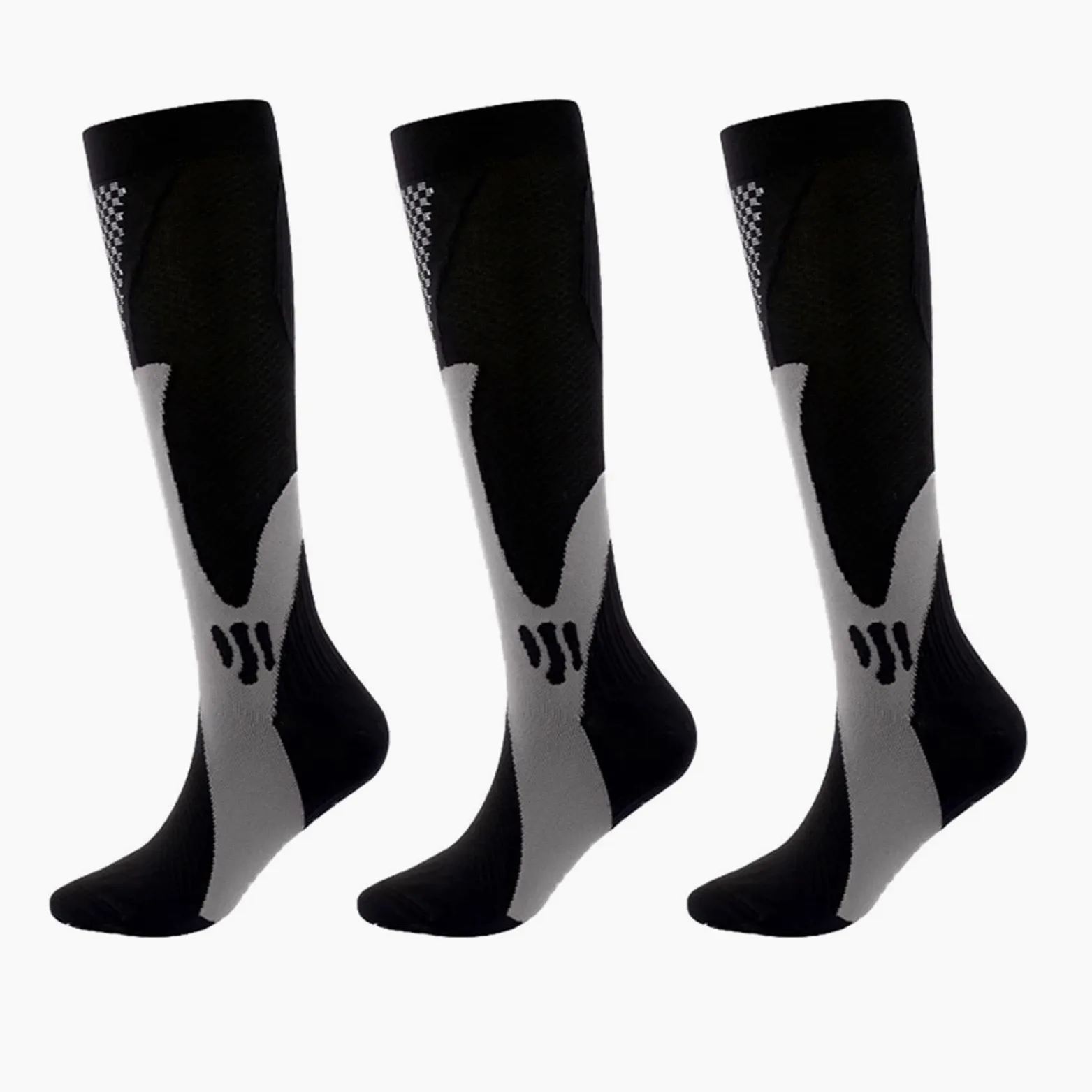 3 Pares/Conjunto de Calcetines de Ciclismo de compresión almacenaje Deportes al Aire Libre Corriendo Calcetines de Senderismo