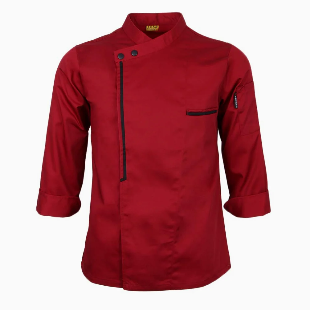predolo Chaqueta de Manga Larga, Ropa de Cocina, Chaqueta de Gastronomía, Camisa, rojo, SG