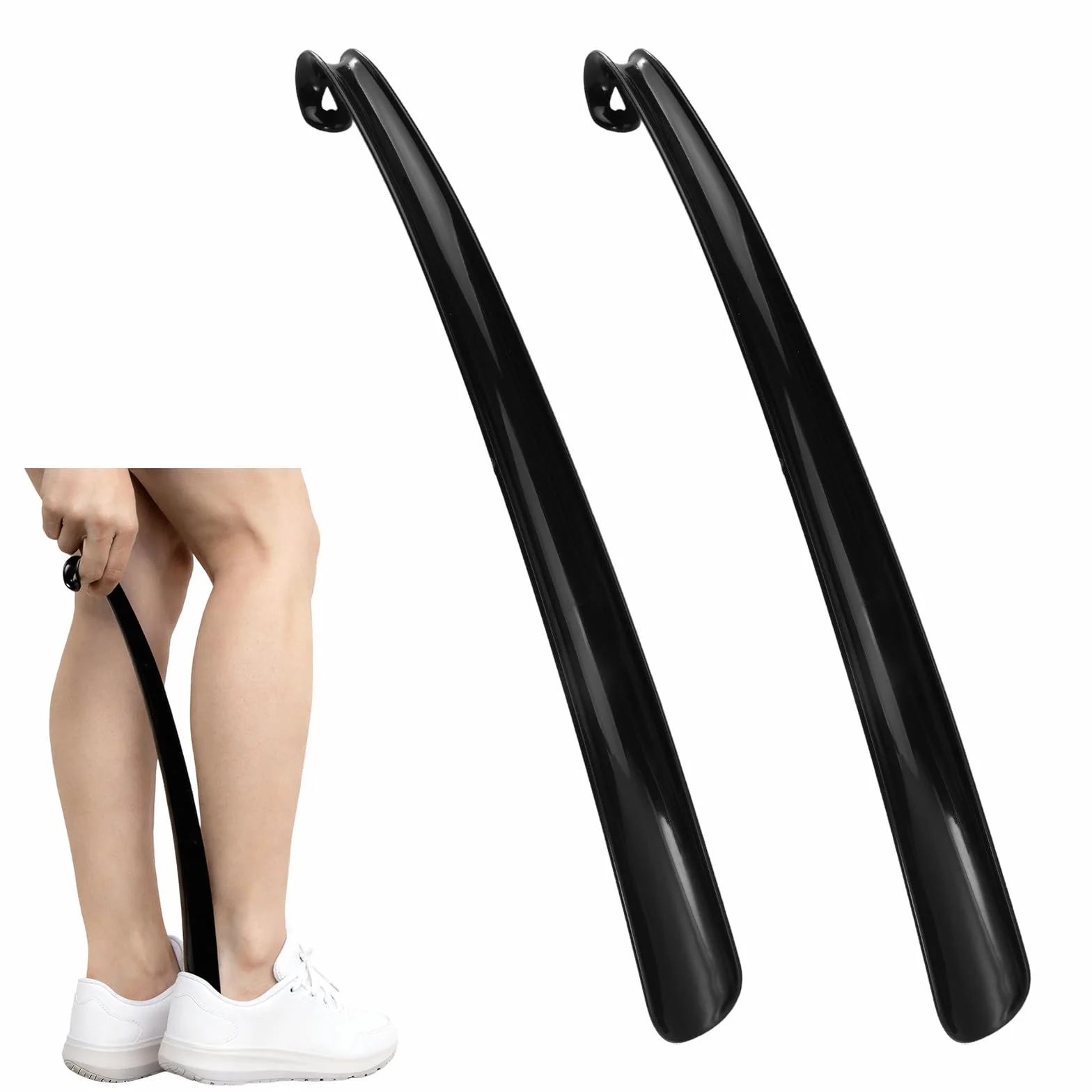 Calzador de Zapatos de Plástico Largo 43 cm Ergonómico 2 Piezas
