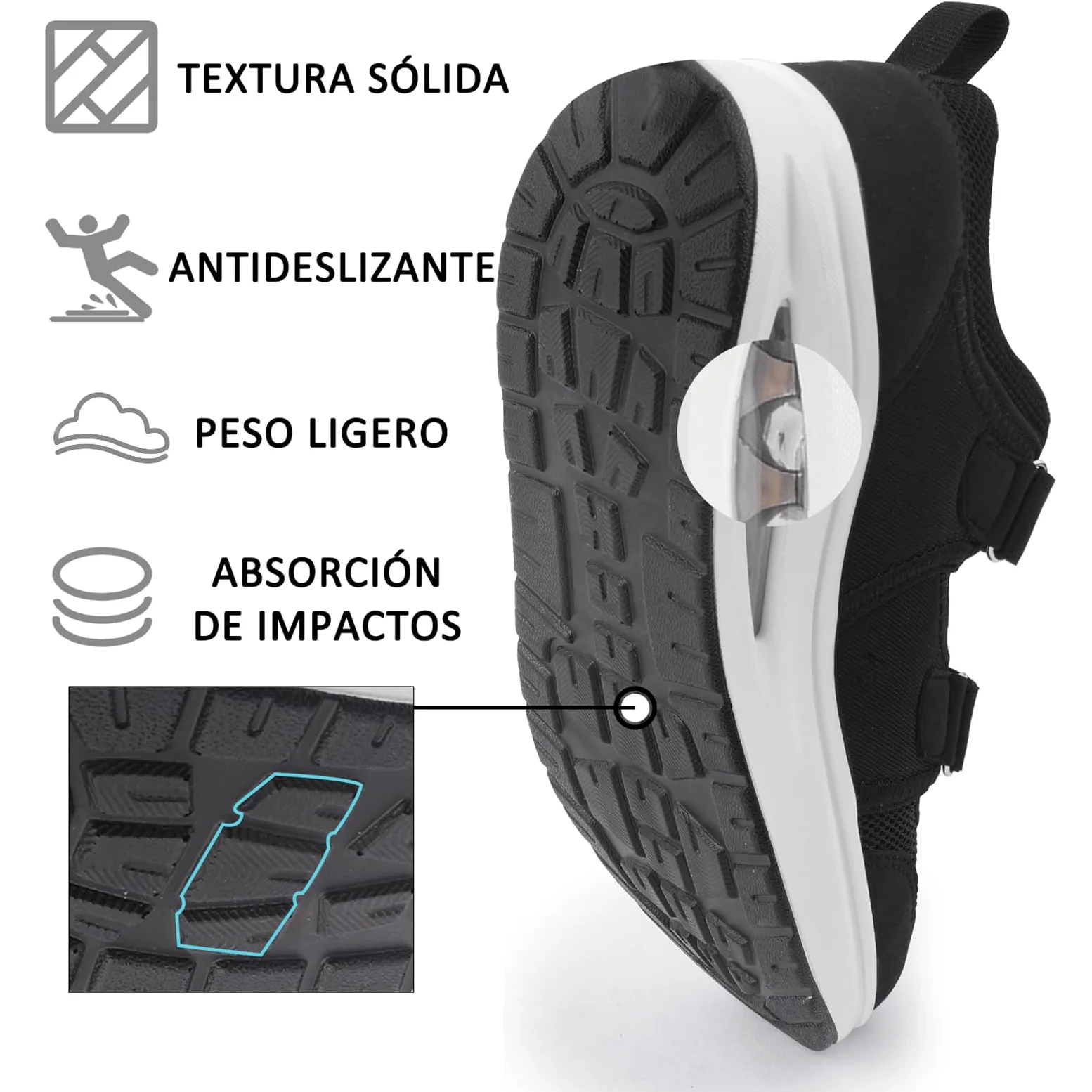 Git-up Transpirable Enfermera Zapatillas Mujer Antideslizante Ajustable Cómodo Correr Correr Casual Ortopédico Ligero Artritis Diabetes Fascitis Plantar Zapatos
