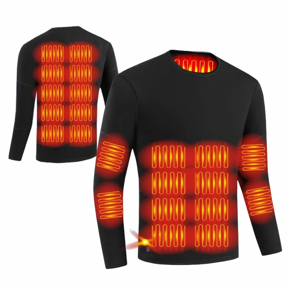 Ropa Interior Térmica De Manga Larga con Forro Polar Suave Y Calefacción Eléctrica por USB