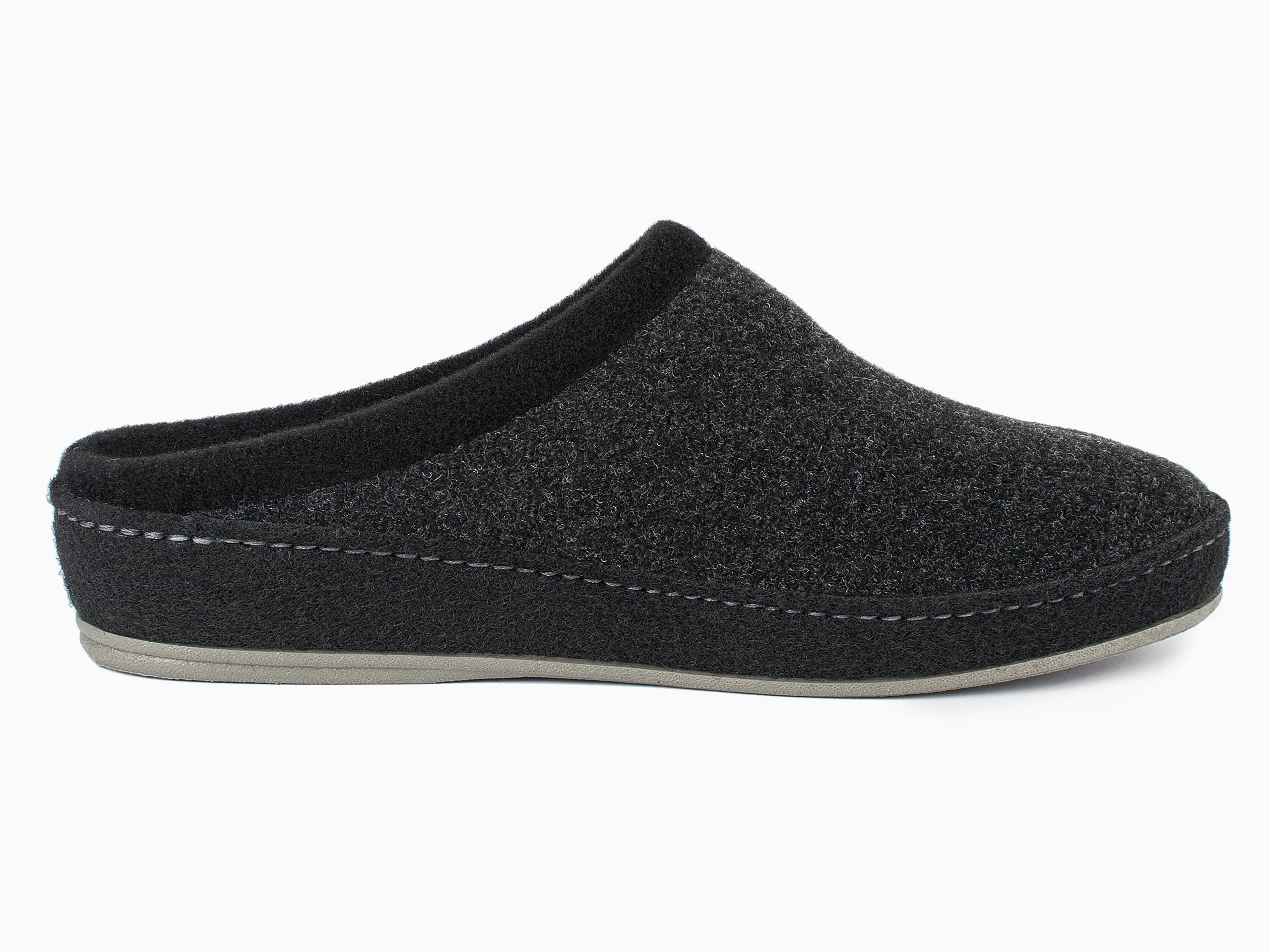 Schawos Zapatillas de estar por casa de fieltro para hombre, de calidad, fabricadas en Alemania, con plantilla anatómica y amortiguación activa del talón